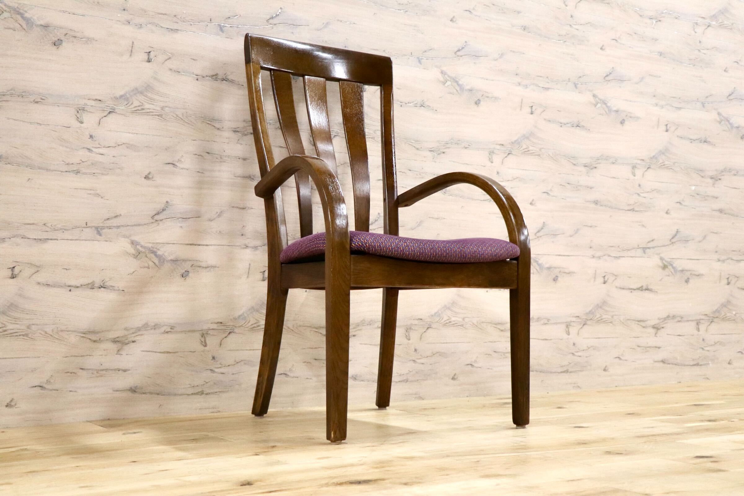 GMJH34C○karimoku / カリモク家具 ダイニングチェア アームチェア 木製 椅子 食卓椅子 ハイバック 天然木 国産家具