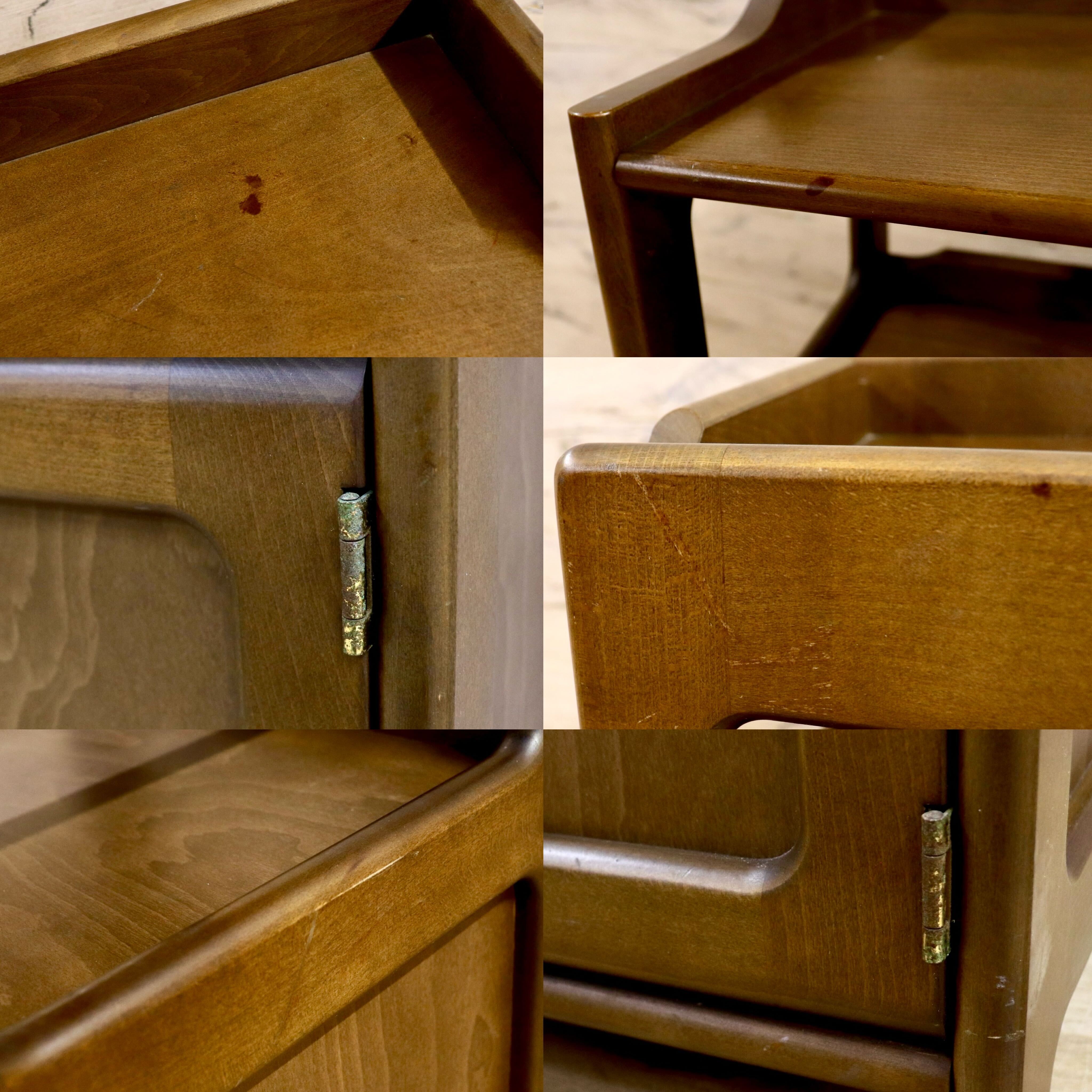 GMIH125○karimoku / カリモク 電話台 FAX台 花台 飾り棚 リビング収納 引出し クラシック レトロ 国産家具