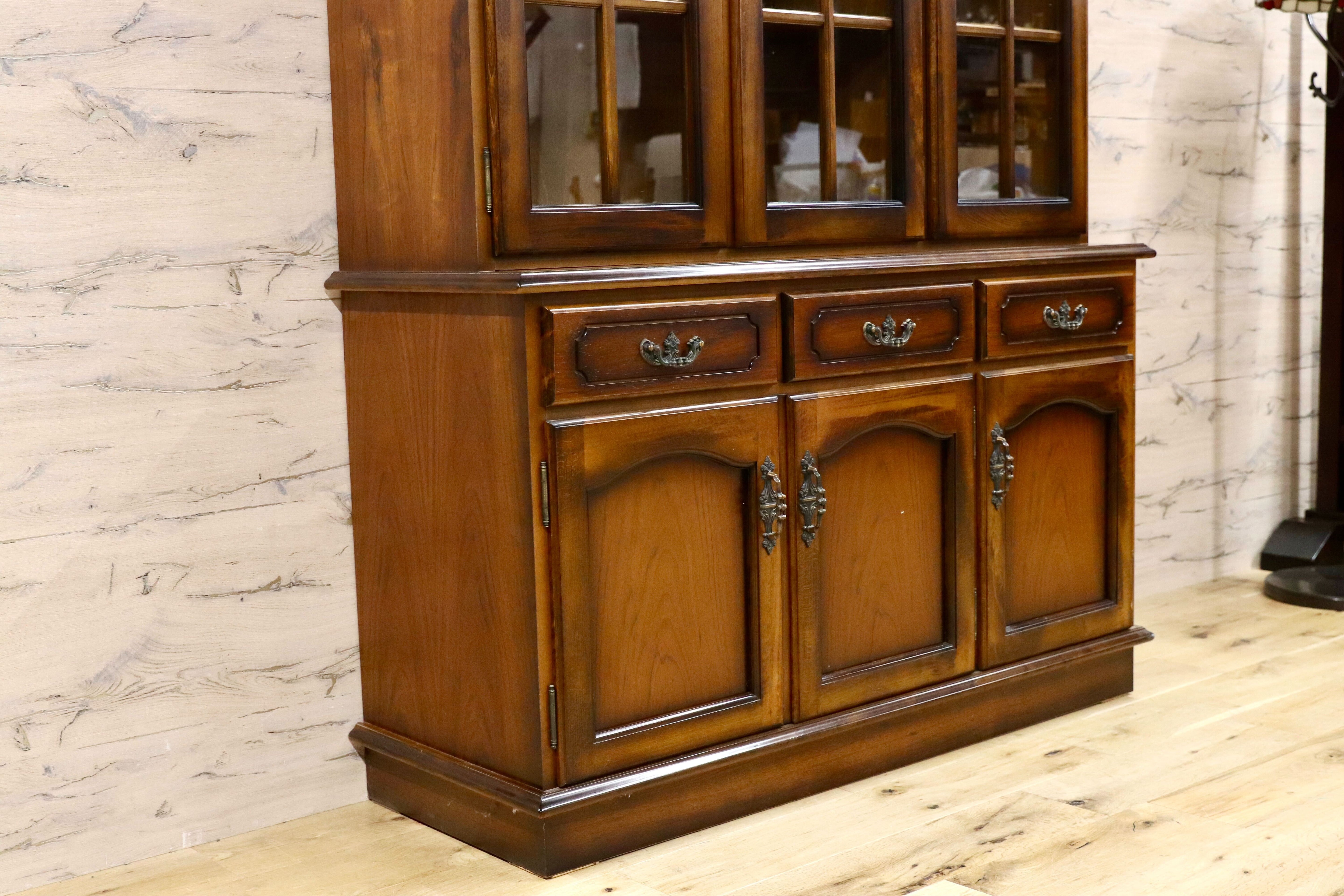 GMGT240○karimoku / カリモク コロニアル 食器棚 水屋棚 カップボード キッチンボード オールド カントリー 飾り棚 キャビネット 約37万