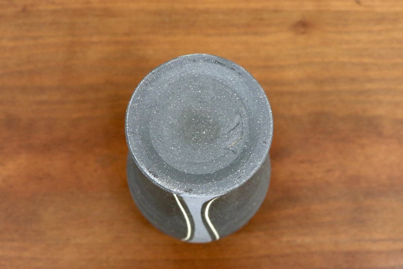 GMJO122B〇市野悟窯 市野哲次 丹波焼 彩色線象嵌 ビアカップ 陶器 現代陶芸 作家物