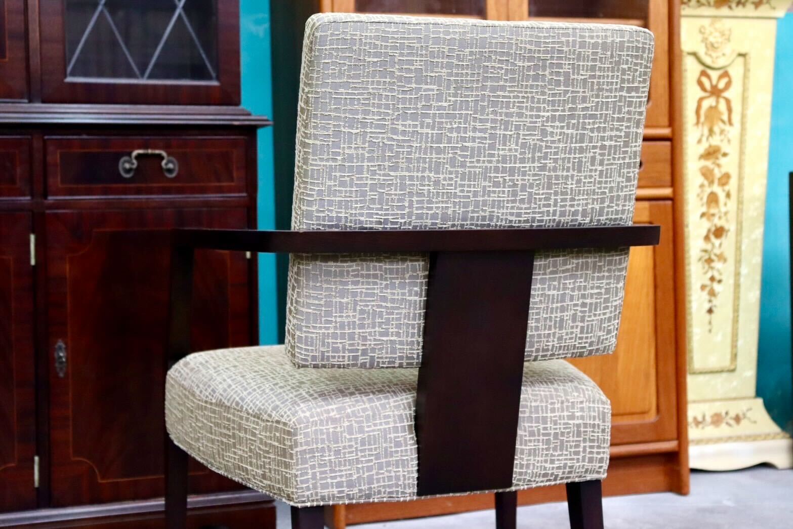 GMIH172D○ROCKSTONE / ロックストーン ダイニングチェア 椅子 アームチェア ファブリック 北欧スタイル モデルルーム展示品