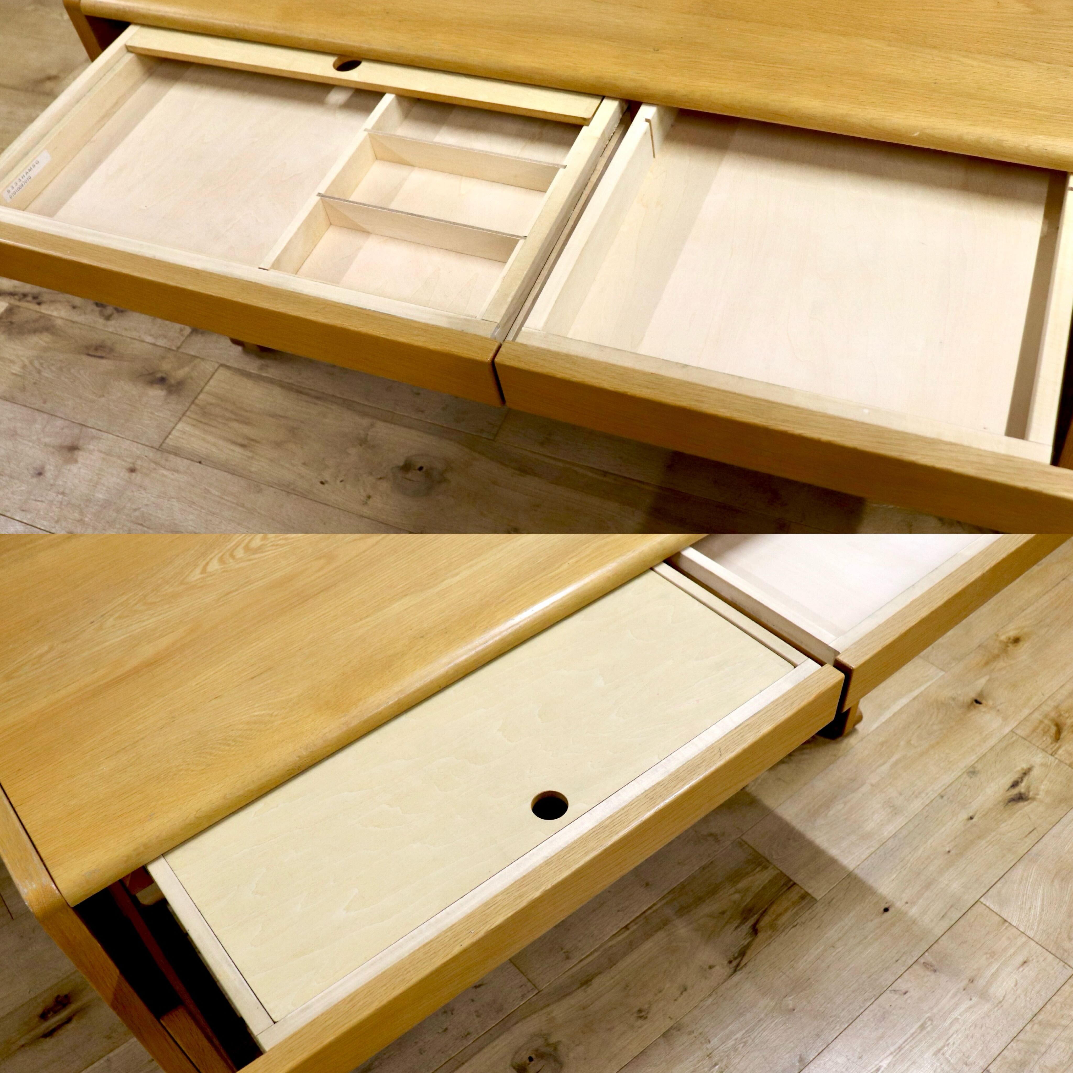 GMIS351○karimoku / カリモク ベネッセ 学び成長デスク 学習机 勉強机 高さ調整 デスク 袖机 ワゴン 国産家具 シンプル ナチュラル