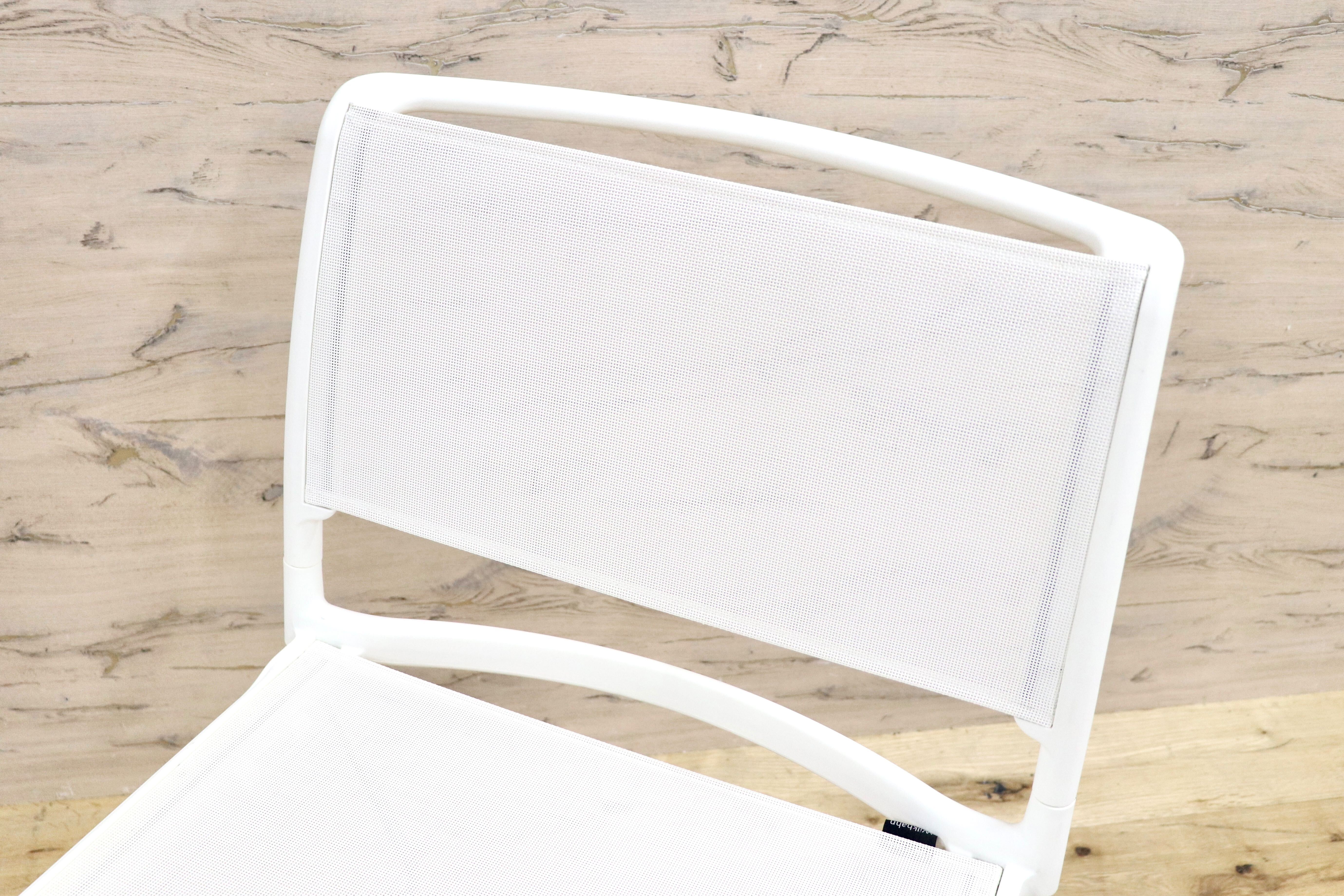 GMHF41C○wilkhahn / ウィルクハーン 230 range alineダイニングチェア 椅子 2脚セット スタッキング ホワイト メッシュ 16.4万