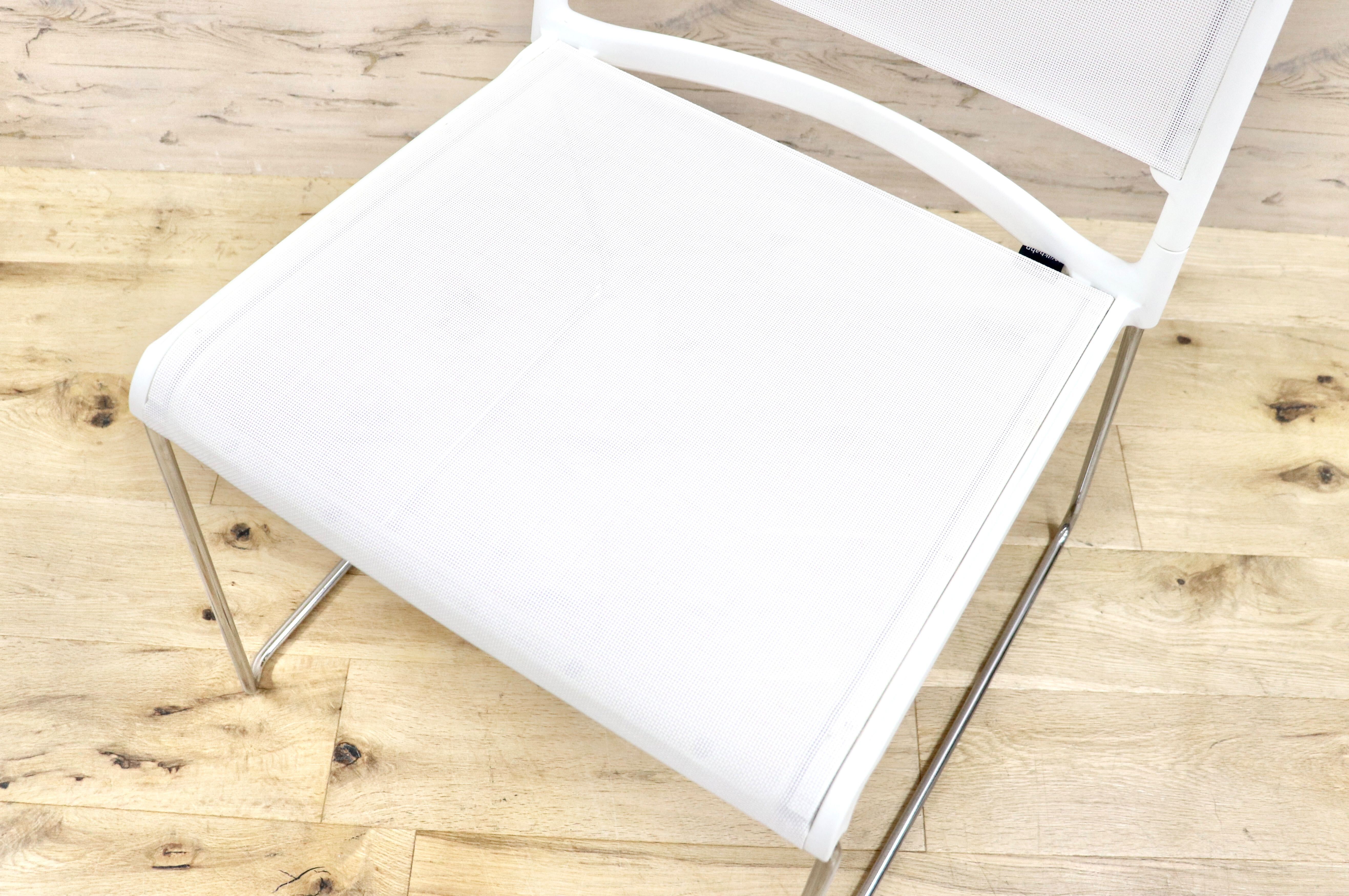 GMHF41C○wilkhahn / ウィルクハーン 230 range alineダイニングチェア 椅子 2脚セット スタッキング ホワイト メッシュ 16.4万