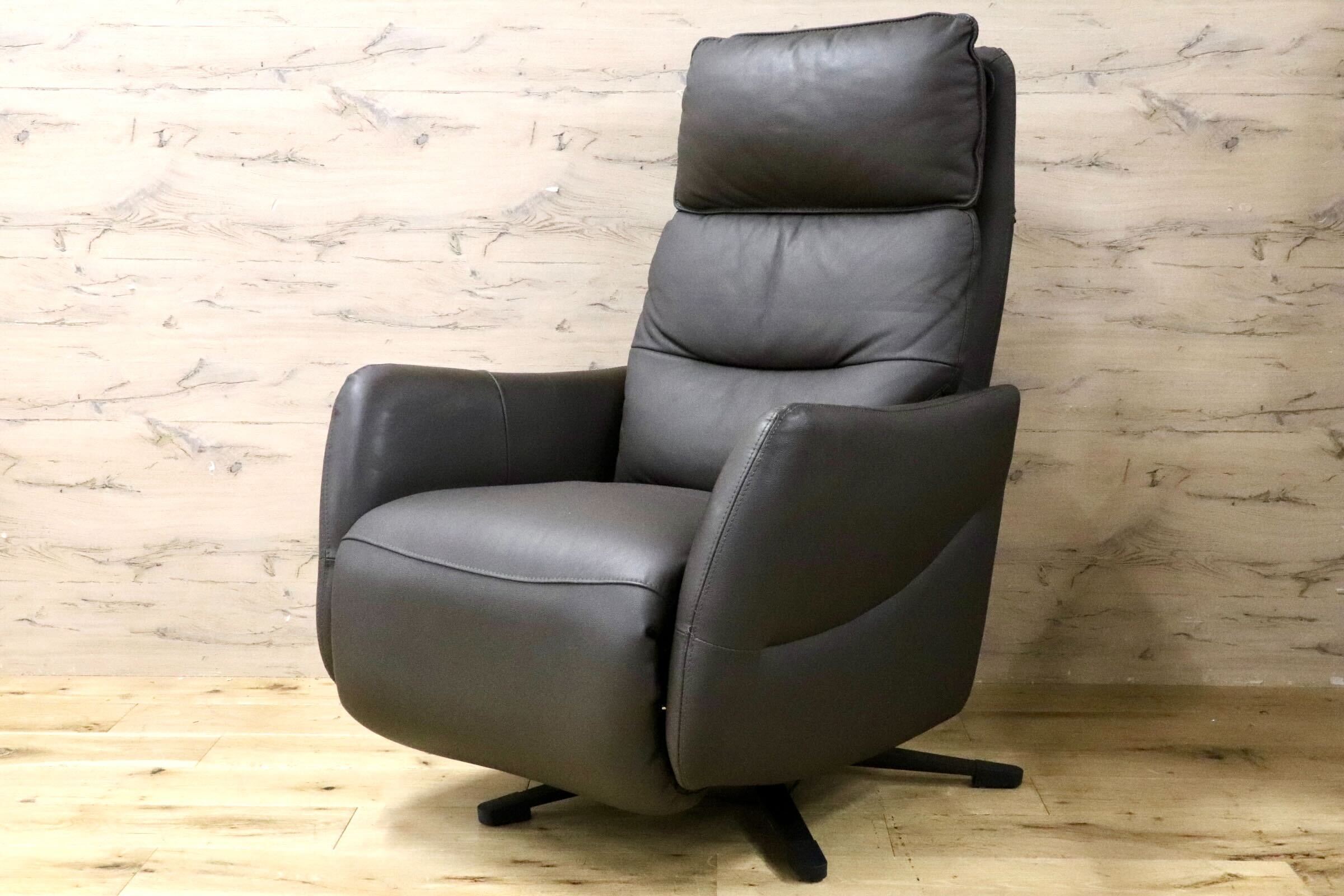 GMIS165A○NITORI / ニトリ 電動 リクライニングチェア パーソナルチェア リクライニングソファ 本革 定価約10万