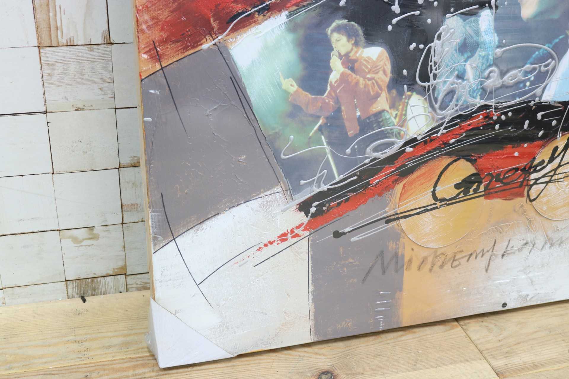 GMIK749V◯マイケル・ジャクソン アートパネル 大型 インテリアボード コラージュアート