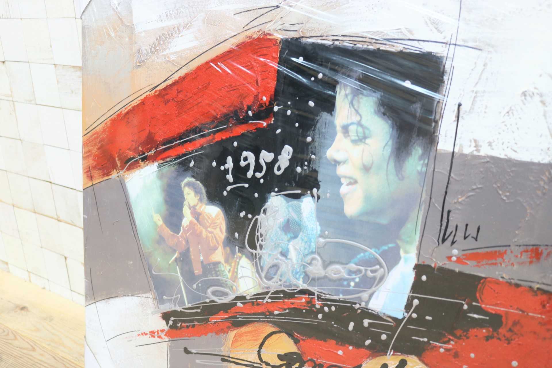 GMIK749V◯マイケル・ジャクソン アートパネル 大型 インテリアボード コラージュアート