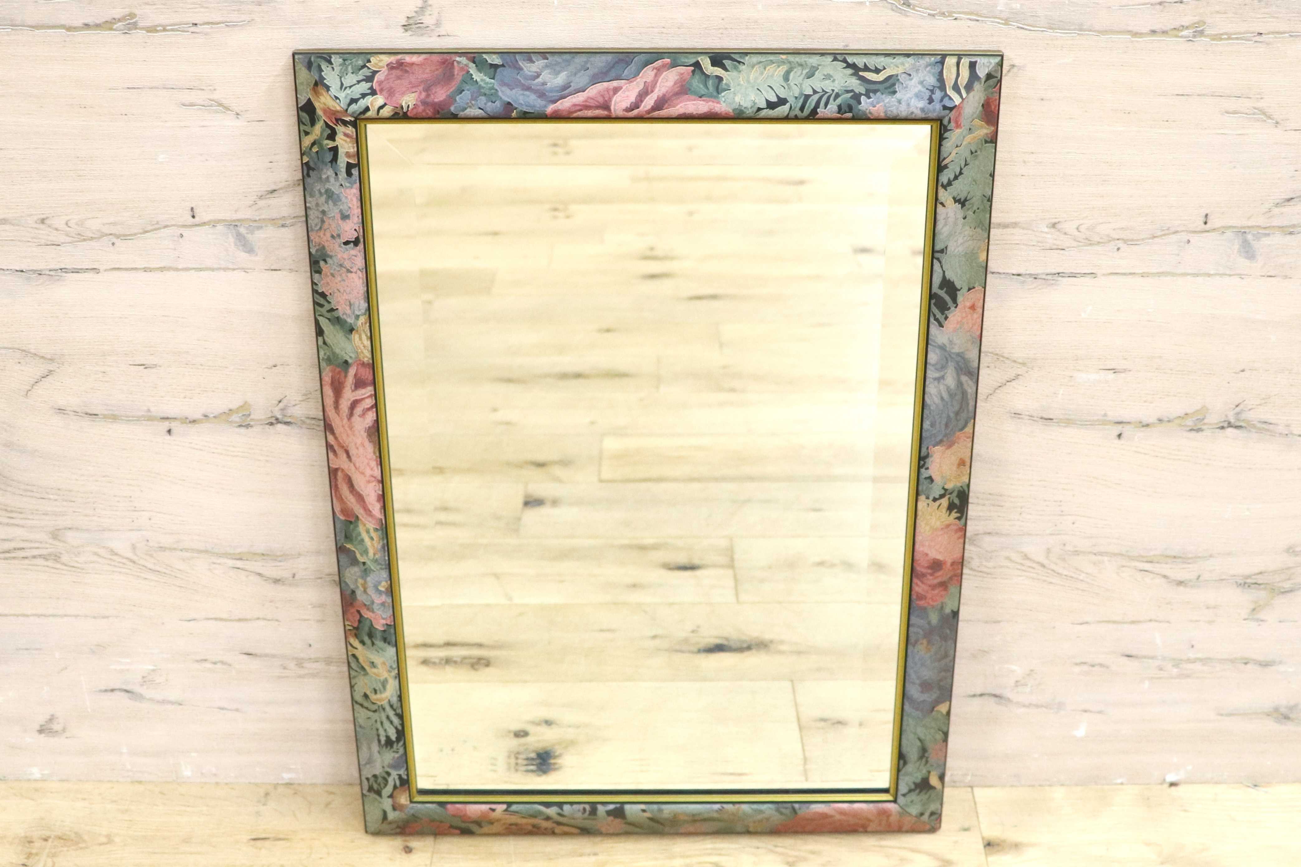 GMIK570A○イタリア製 ウォールミラー 壁掛け ITALY クラシック エレガント 鏡 インテリア ミラー アンティーク 花柄