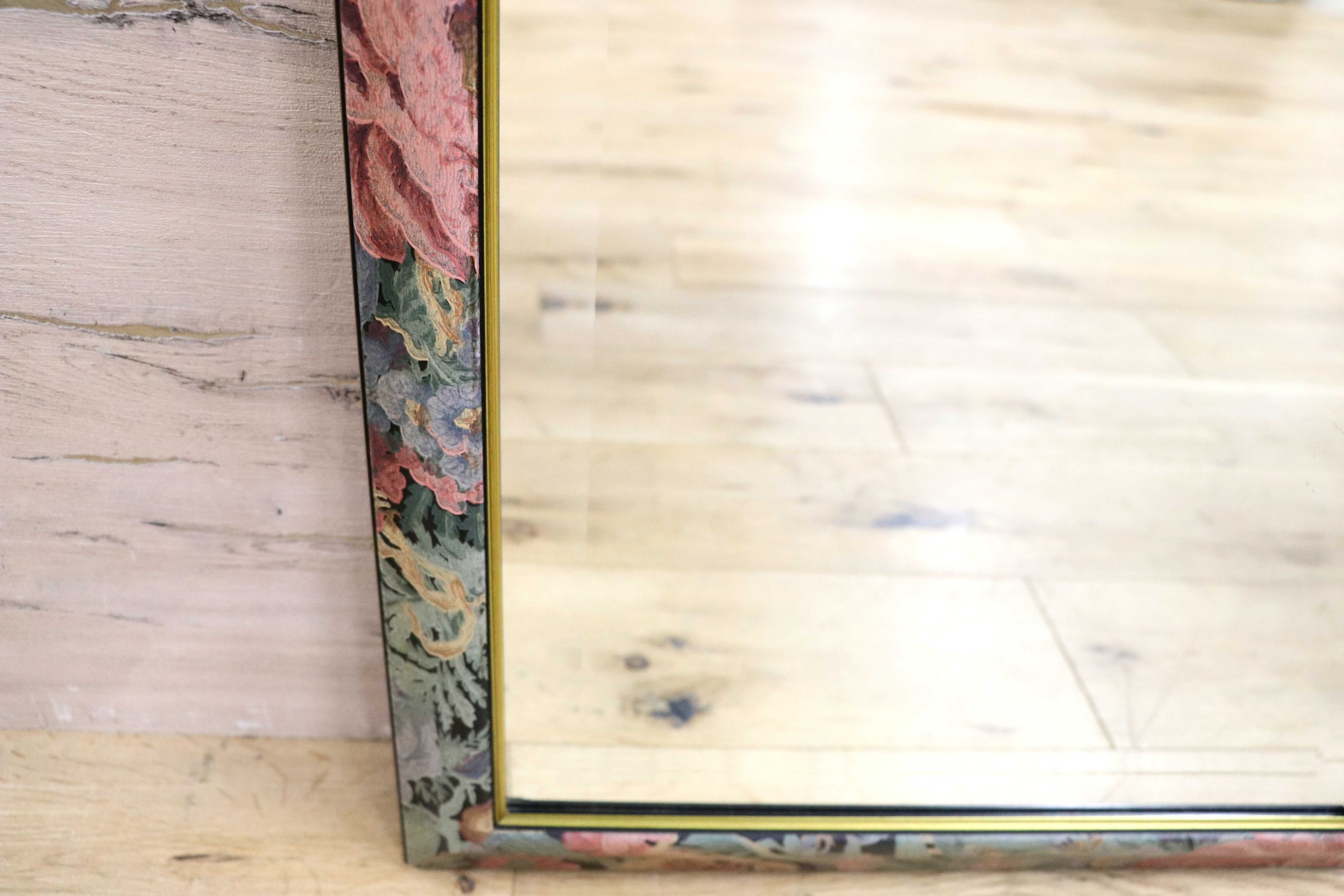 GMIK570A○イタリア製 ウォールミラー 壁掛け ITALY クラシック エレガント 鏡 インテリア ミラー アンティーク 花柄