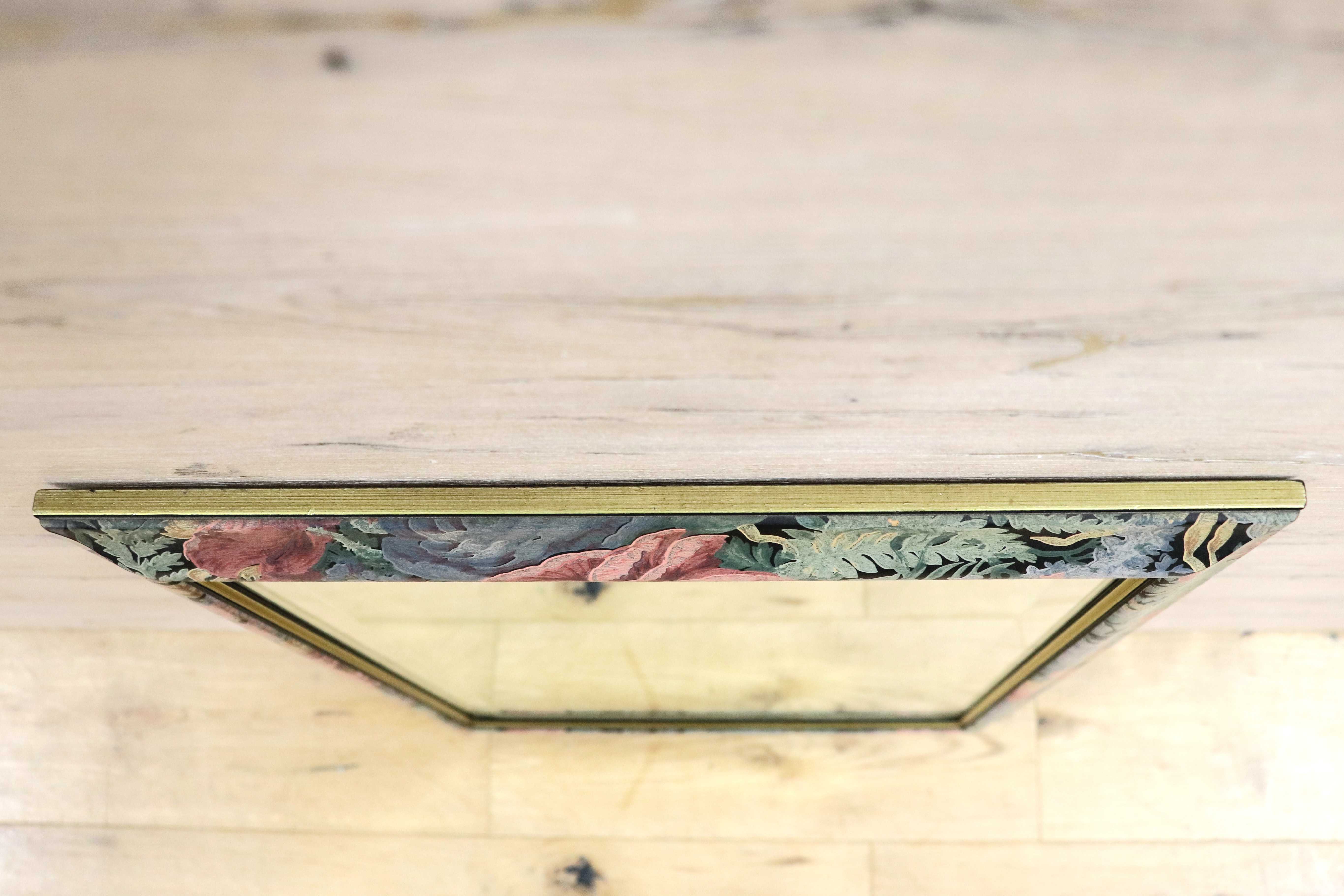 GMIK570A○イタリア製 ウォールミラー 壁掛け ITALY クラシック エレガント 鏡 インテリア ミラー アンティーク 花柄