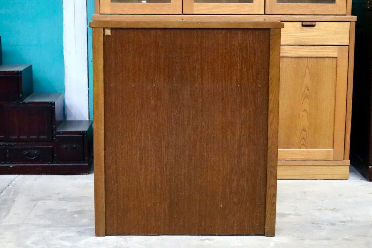 GMIH343○浜本工芸 / HAMAMOTO電話台 TELBOX キャビネット 棚 サイドボード 花台 引き出し収納 無垢材 国産家具 定価約9.8万