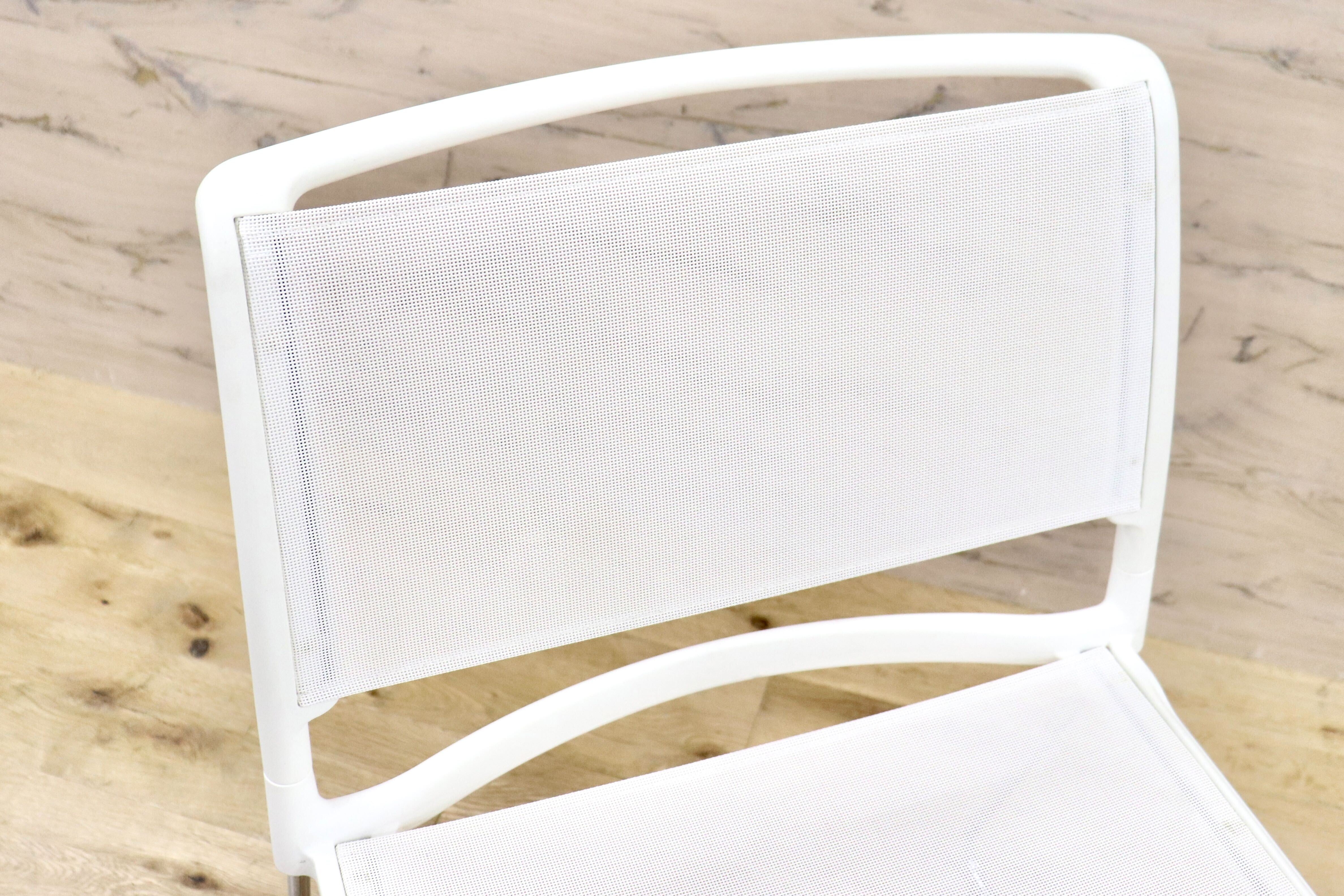 GMHF41D○wilkhahn / ウィルクハーン 230 range alineダイニングチェア 椅子 2脚セット スタッキング ホワイト メッシュ 16.4万