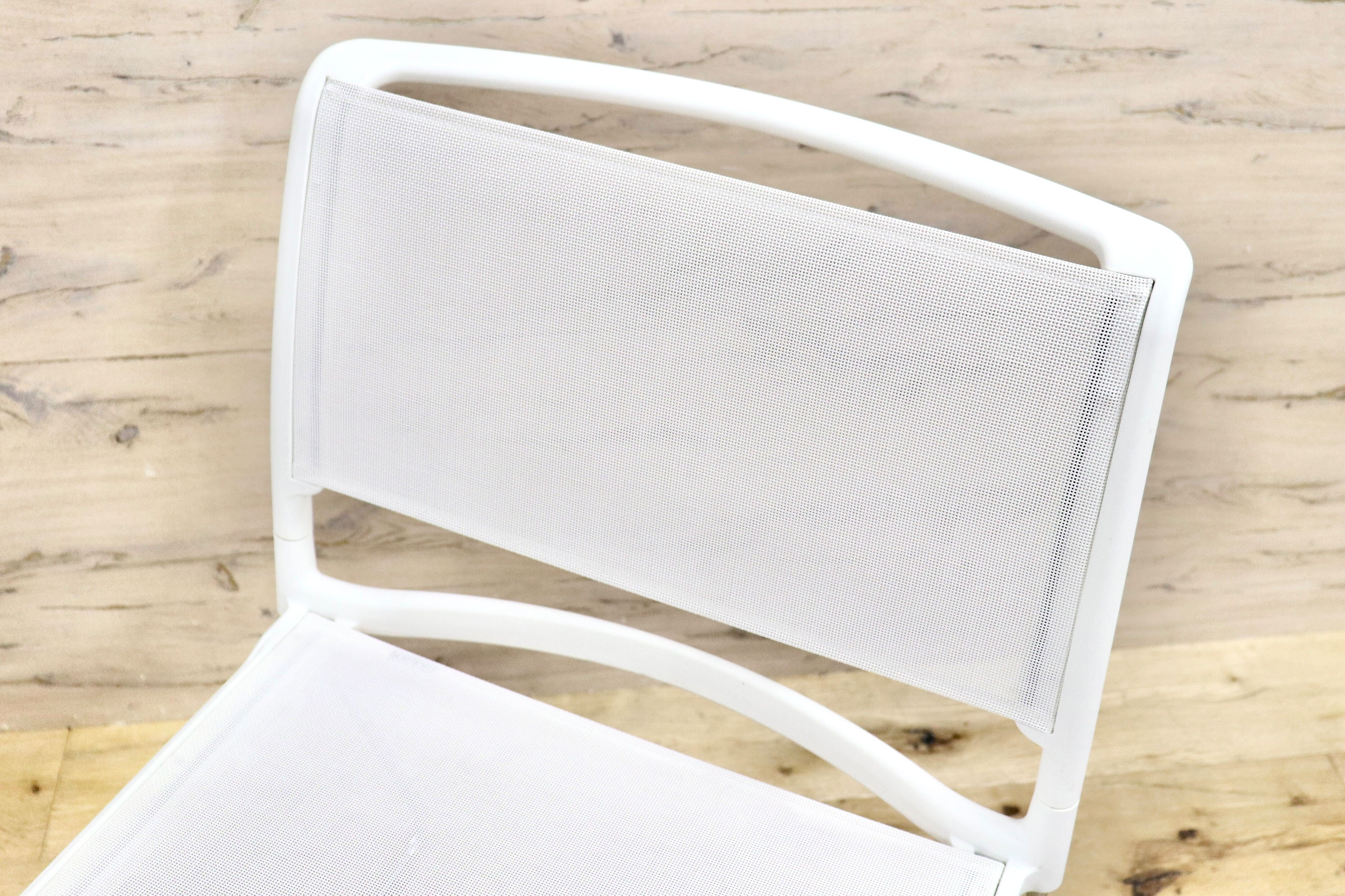 GMHF41D○wilkhahn / ウィルクハーン 230 range alineダイニングチェア 椅子 2脚セット スタッキング ホワイト メッシュ 16.4万