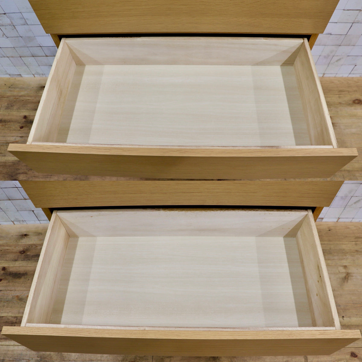 GMJS302C〇無印良品 / MUJI オーク材 チェスト 6段ワイド 7杯 幅80cm 天然木 北欧 ナチュラル