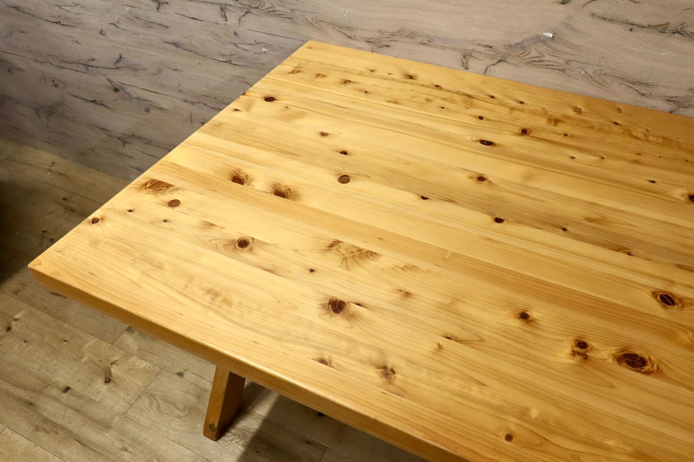 GMJH142○SHIGIYAMA / シギヤマ家具 凪 140テーブル ダイニングテーブル 食卓テーブル 作業台 ナチュラル ヒノキ材