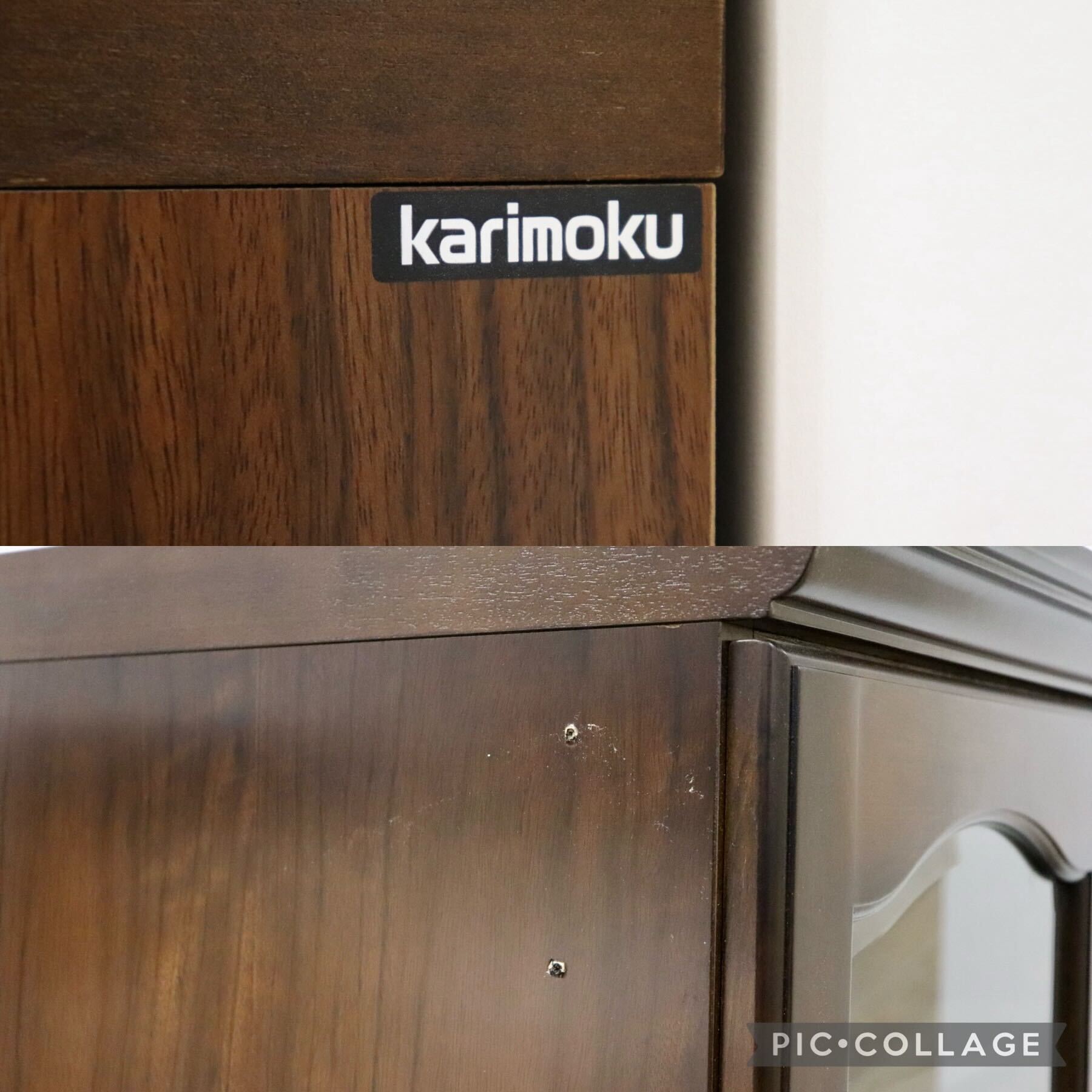 GMHK122○karimoku / カリモク コロニアル 食器棚 水屋棚 カップボード キッチンボード ダイニングボード カントリー 定価約37万 美品