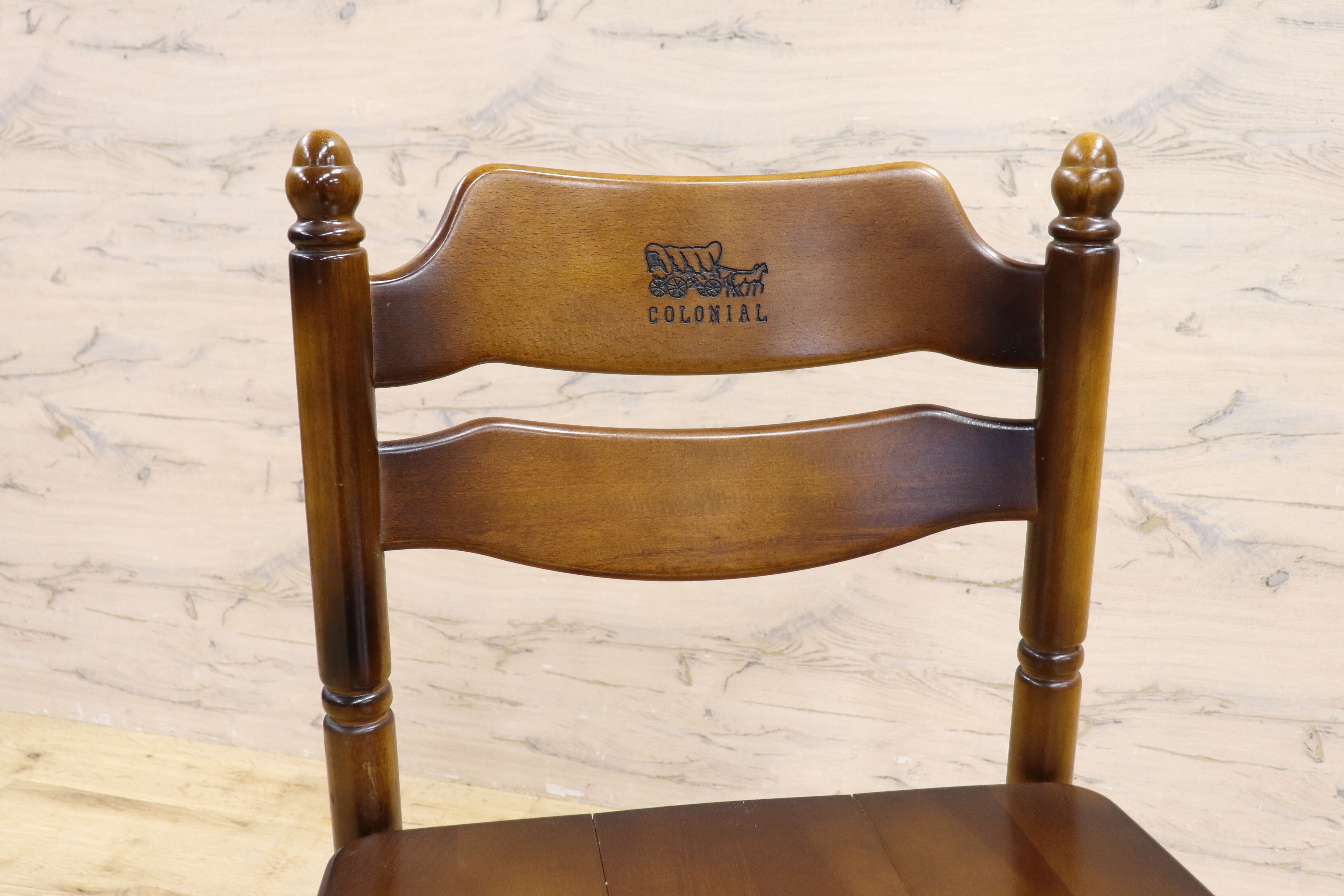 GMIS455A○karimoku / カリモク コロニアル 椅子 チェア ダイニングチェア 2脚セット ヴィンテージ レトロ カントリー 木製 国産家具