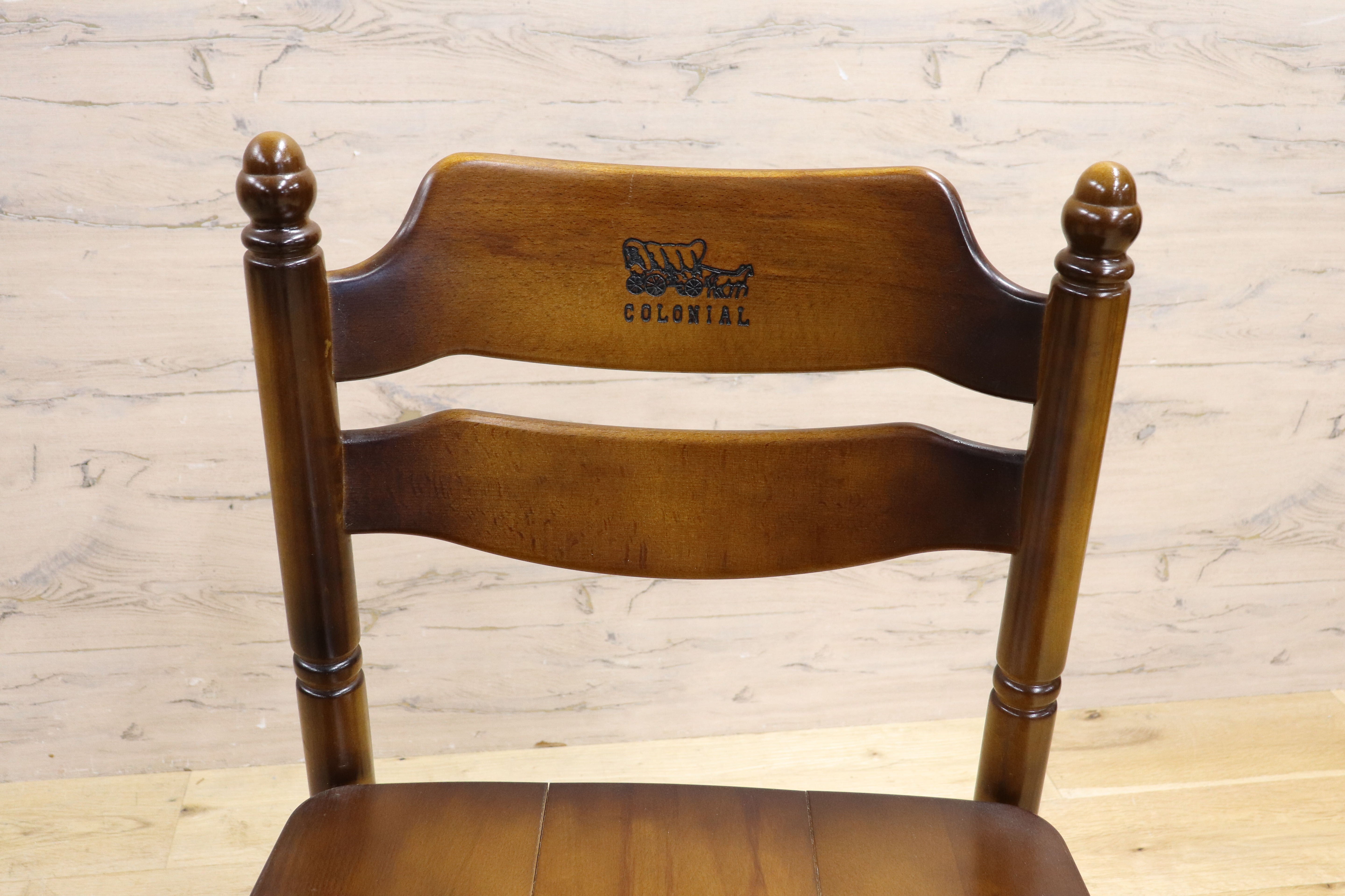 GMIS455A○karimoku / カリモク コロニアル 椅子 チェア ダイニングチェア 2脚セット ヴィンテージ レトロ カントリー 木製 国産家具