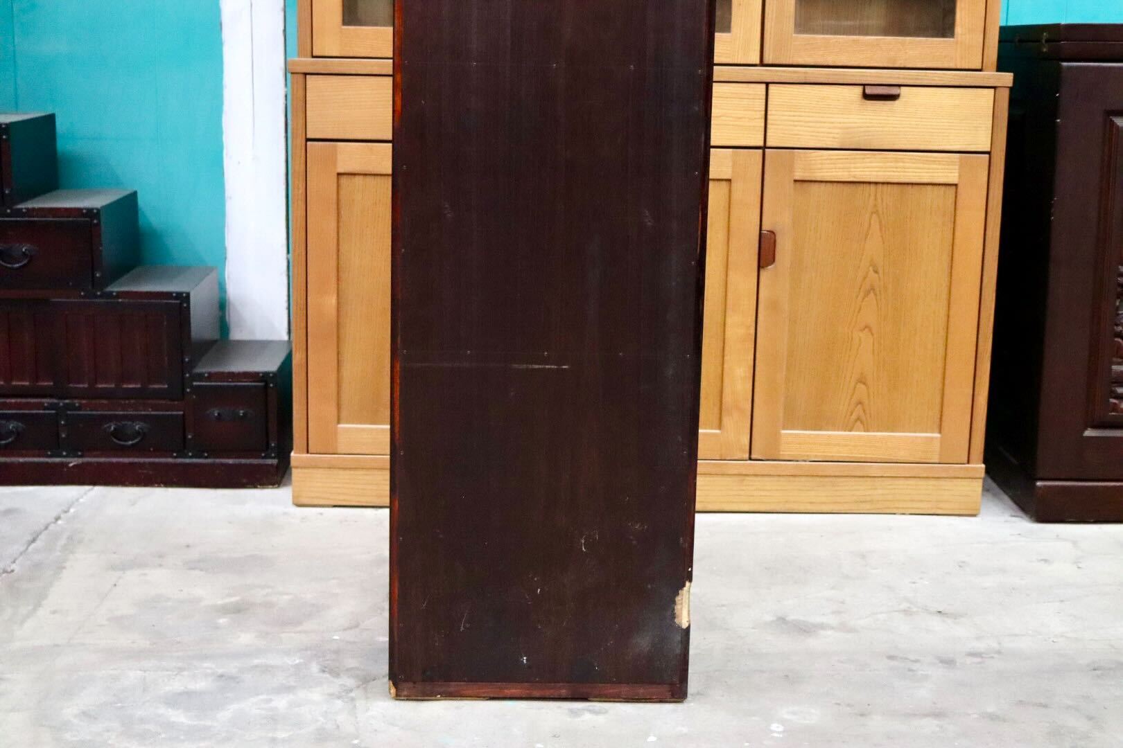 GMIS379A○岩谷堂箪笥 スリムハイチェスト 整理箪笥 リビングボード キャビネット 民藝 伝統工芸 和家具 和モダン レトロ アンティーク