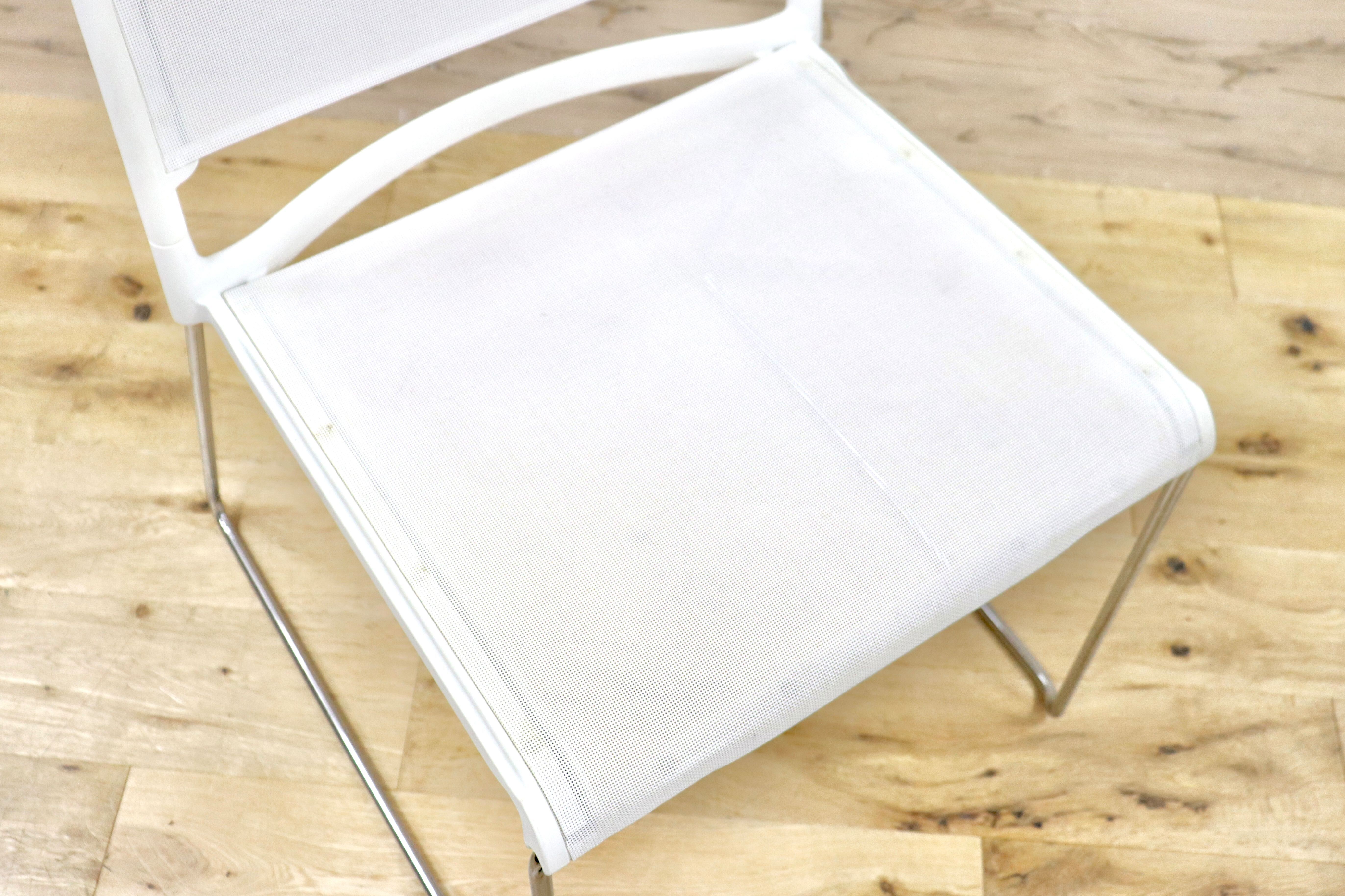 GMHF41E○wilkhahn / ウィルクハーン 230 range alineダイニングチェア 椅子 2脚セット スタッキング ホワイト メッシュ 16.4万