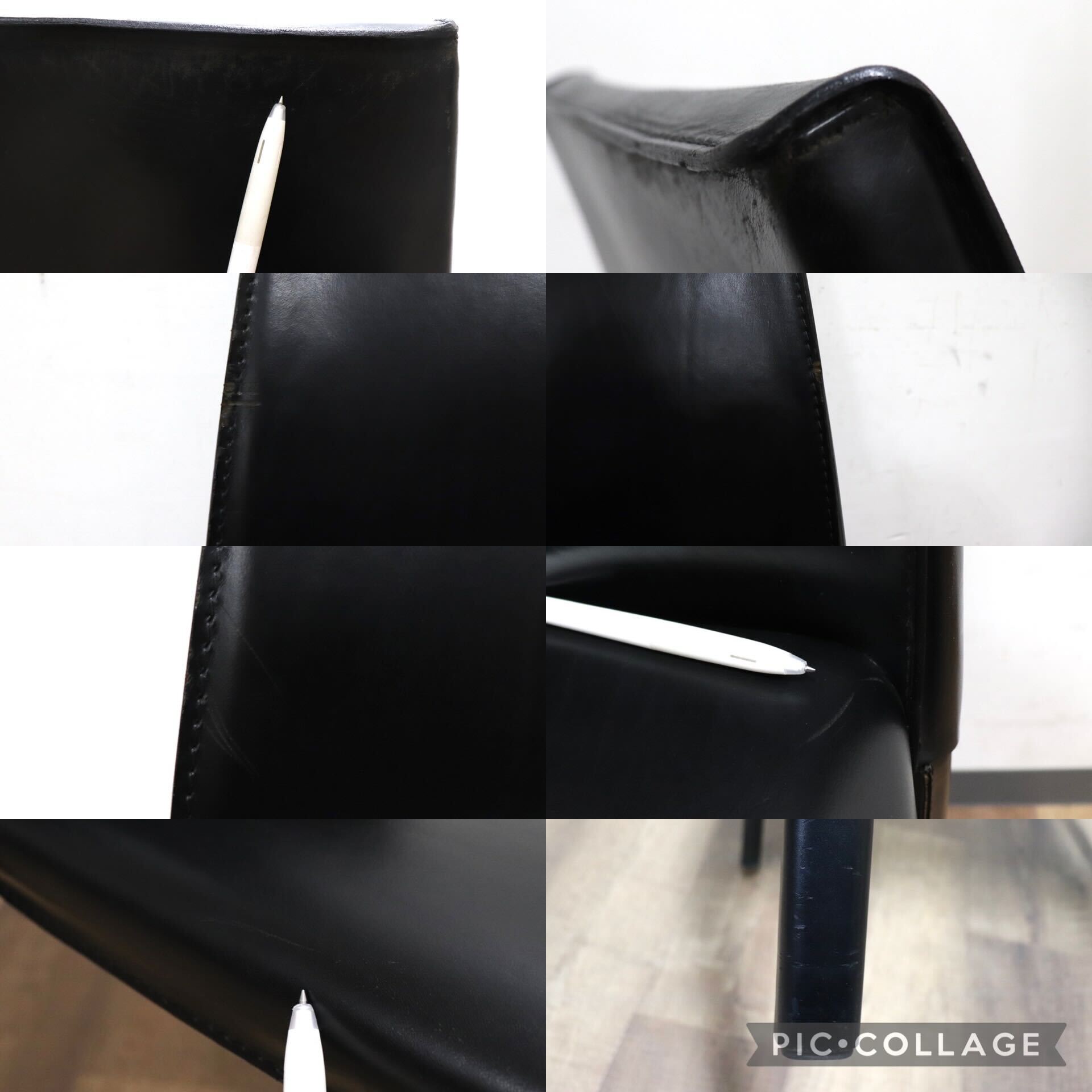 GMHN288D○FRAG / フラッグ LATINA ダイニングチェア アームレスチェア ハイバックチェア 椅子 ブラック 本革 イタリア製 検)カッテラン