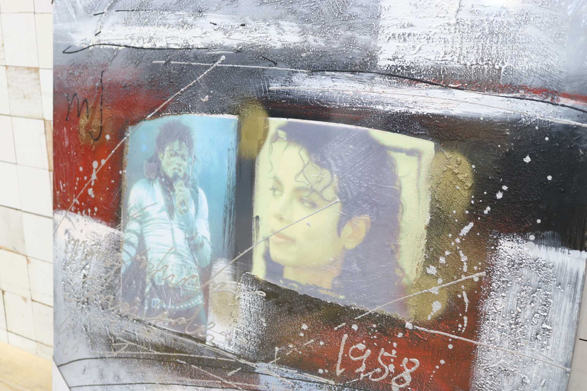 GMIK749AB◯マイケル・ジャクソン アートパネル 大型 インテリアボード コラージュアート