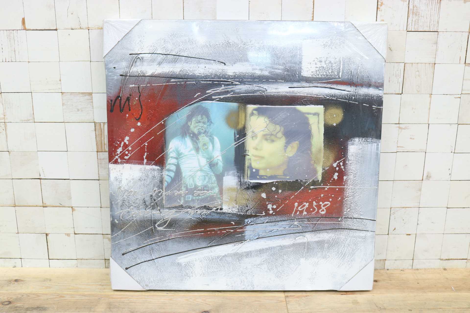 GMIK749AC◯マイケル・ジャクソン アートパネル 大型 インテリアボード コラージュアート