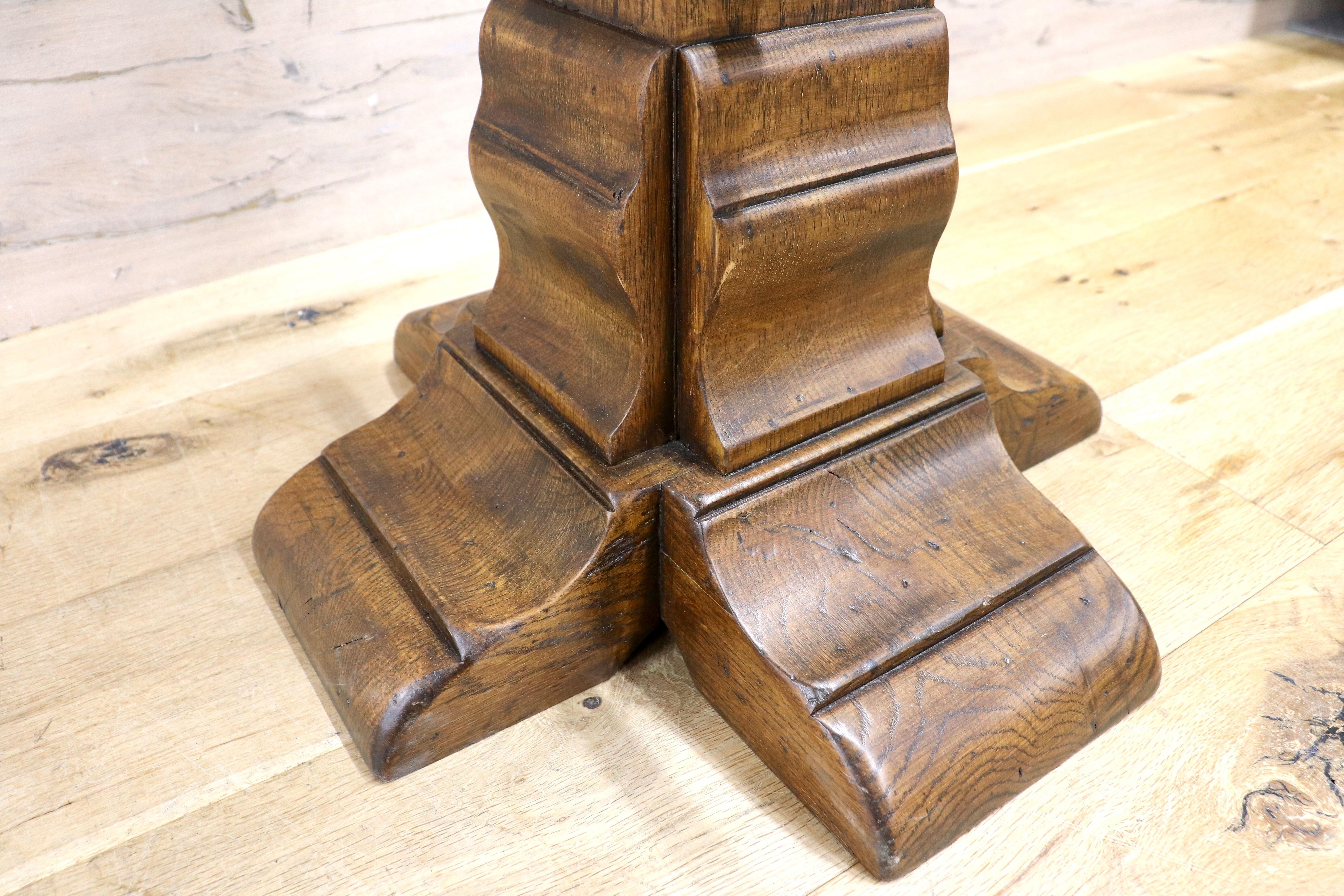 GMIK7G○スペイン製 カスティリアンスタイル バースツール ハイチェア カウンター 回転式 椅子 オーク 本革 アンティーク ヴィンテージ