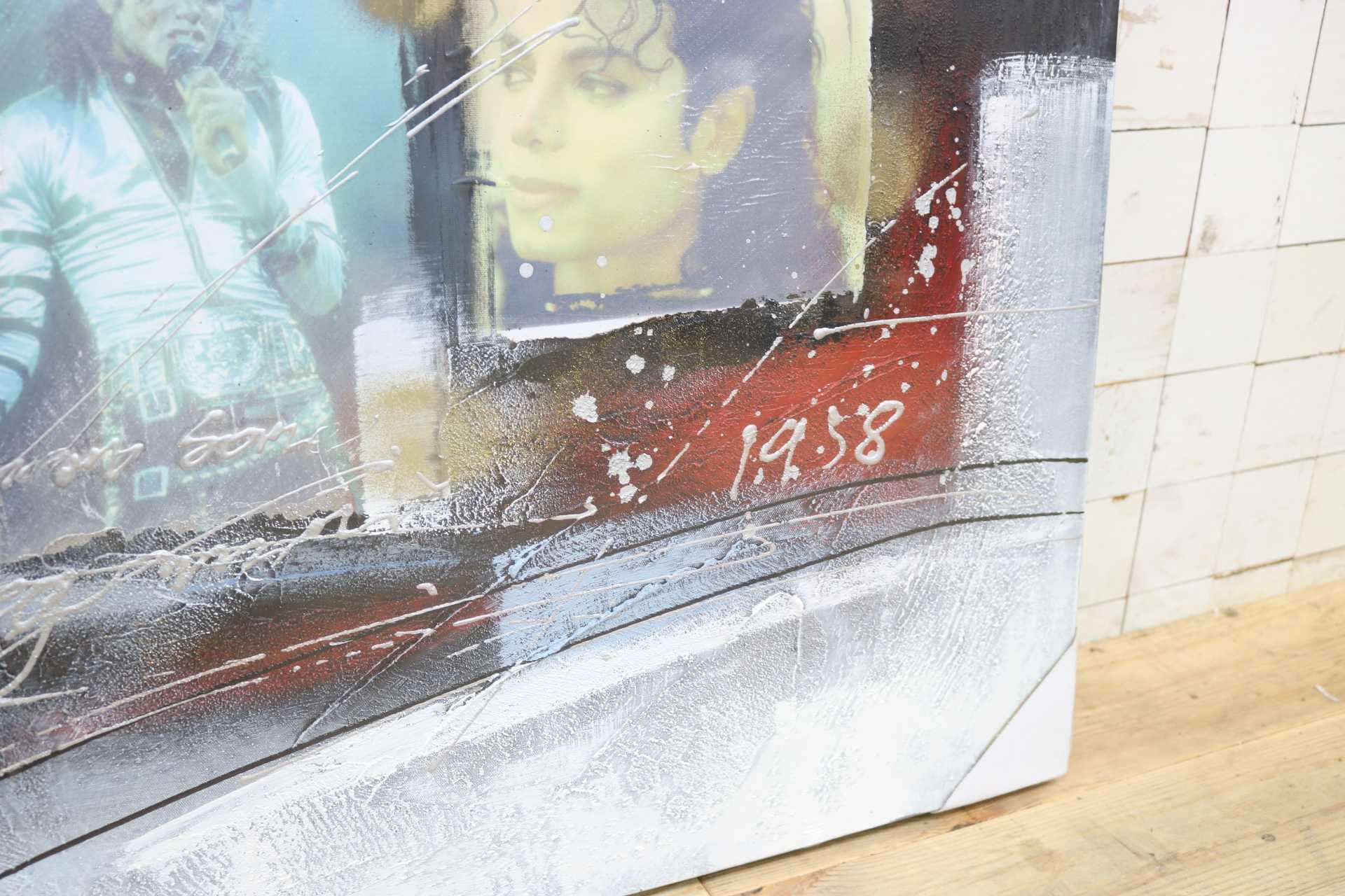 GMIK749AC◯マイケル・ジャクソン アートパネル 大型 インテリアボード コラージュアート