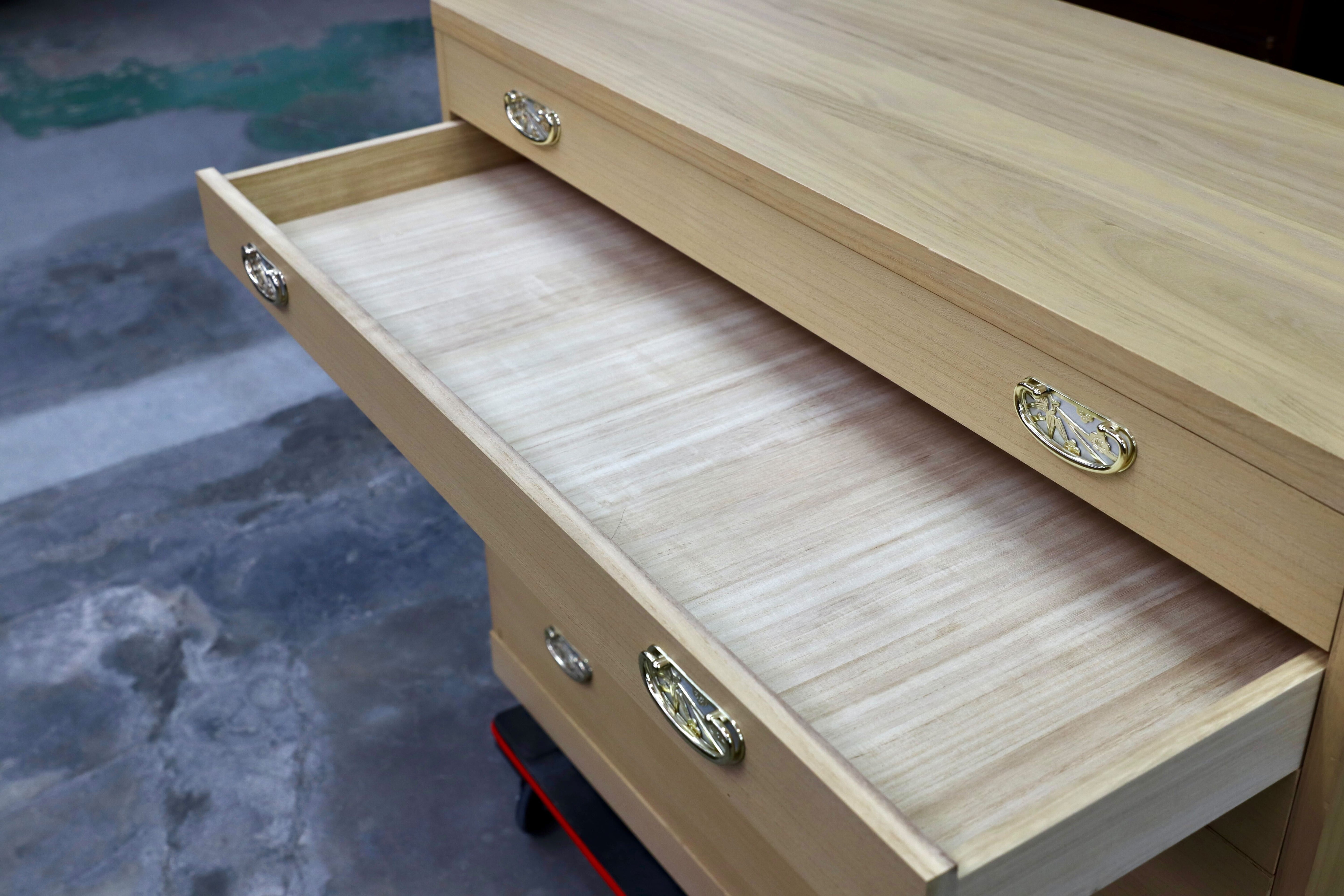 GMIH517○桐箪笥 整理箪笥 引出し収納 桐ダンス 箪笥 和家具 和モダン 定価13.5万