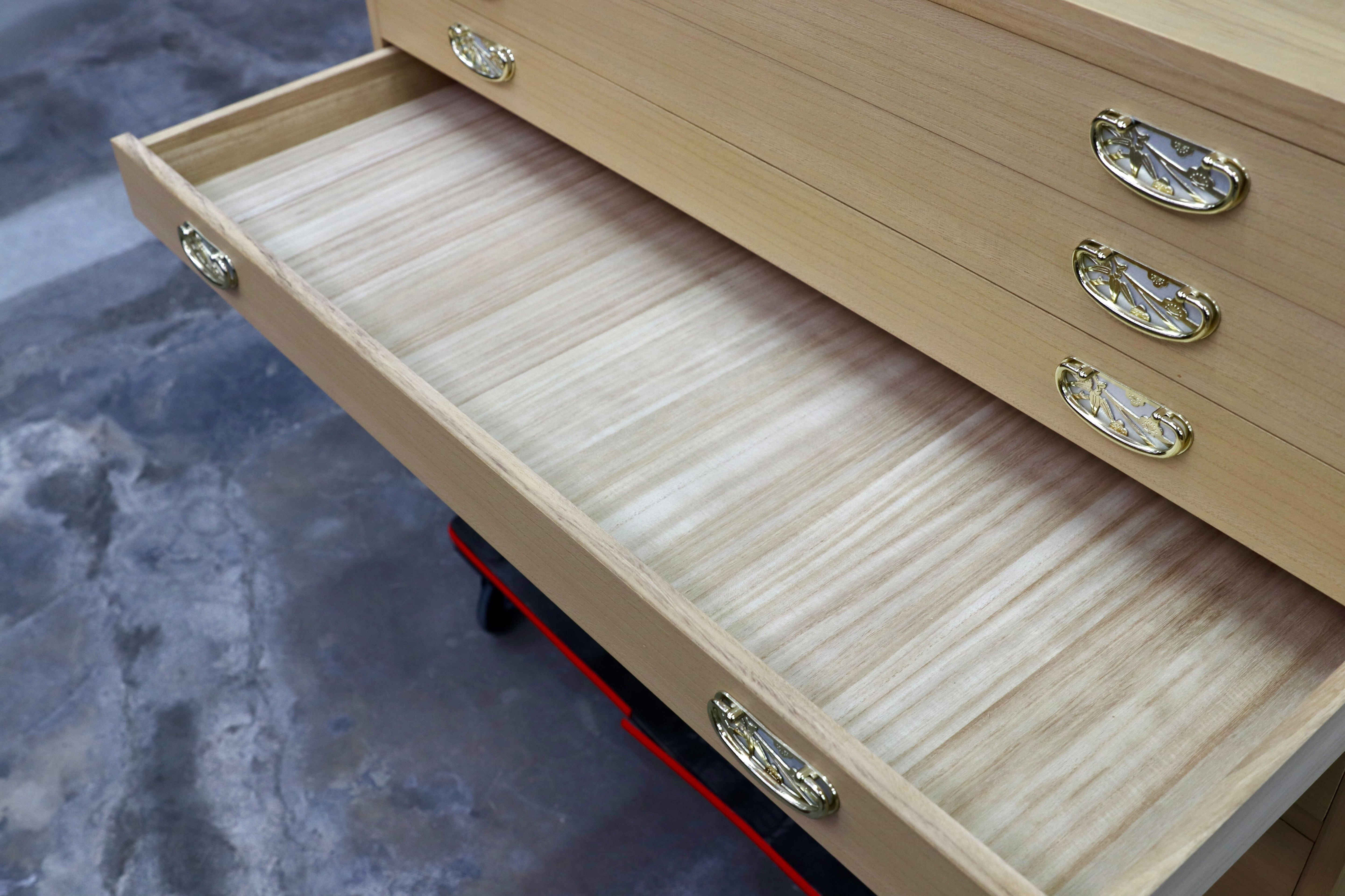 GMIH517○桐箪笥 整理箪笥 引出し収納 桐ダンス 箪笥 和家具 和モダン 定価13.5万