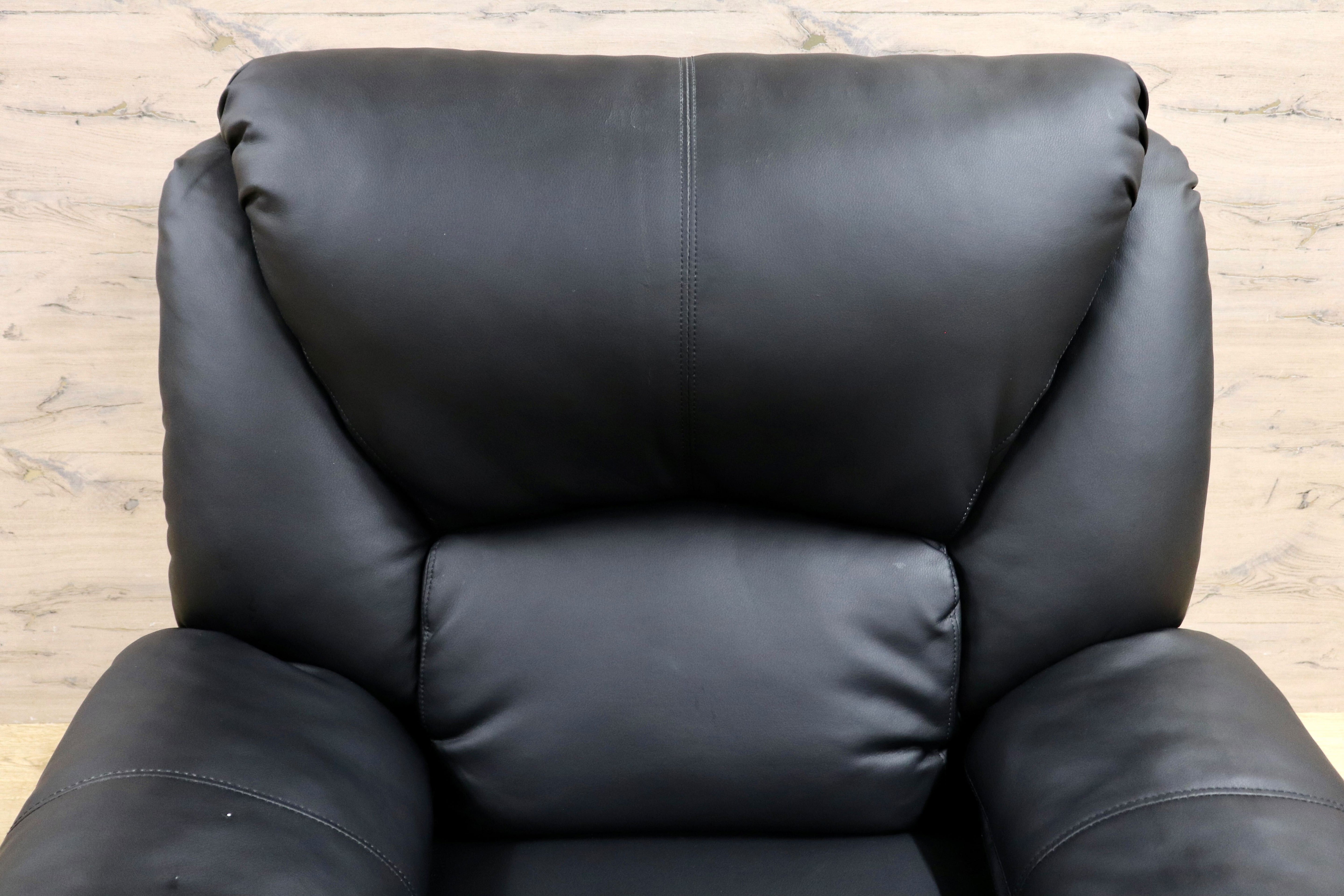 GMHK97○リクライニングチェア リクライニングソファ シングルソファ パーソナルチェア ブラック PUレザー