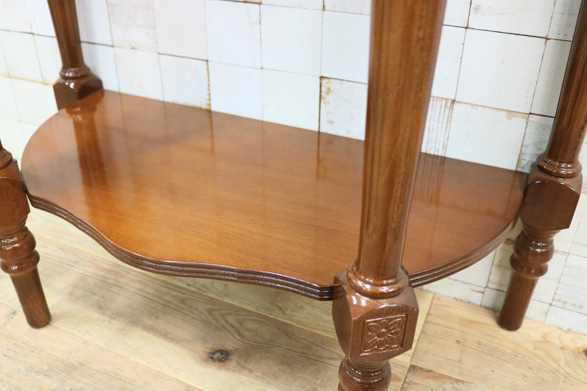 GMIH464○イタリア コンソールテーブル サイドテーブル 飾り台 花台 電話台 引出し 店舗什器 クラシック アンティーク調 ヨーロピアン