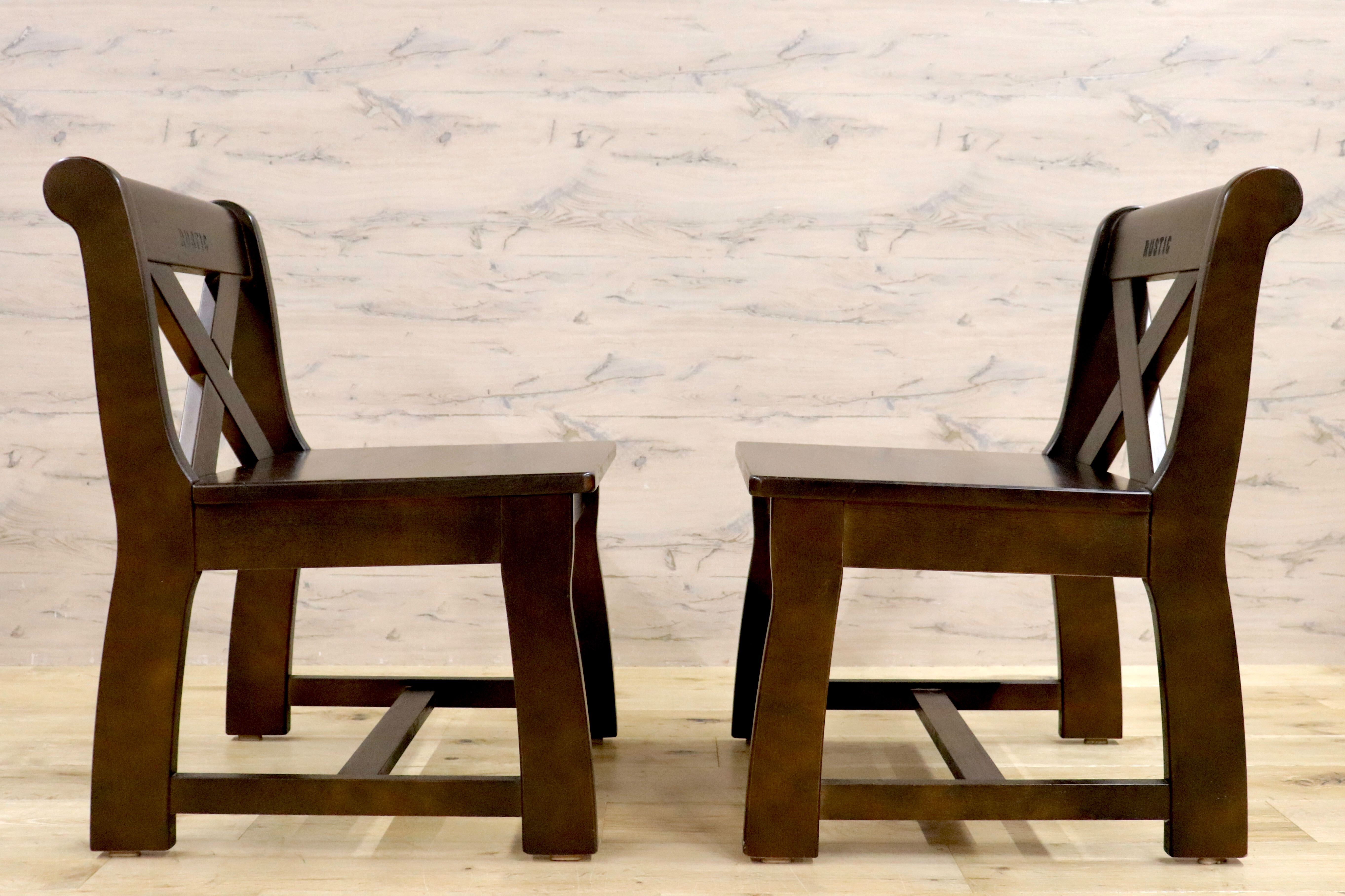 GMHK336A○karimoku / カリモク RUSTIC ルスティック ダイニングチェア 食卓椅子 カントリー 2脚セット ベンチ 国産家具