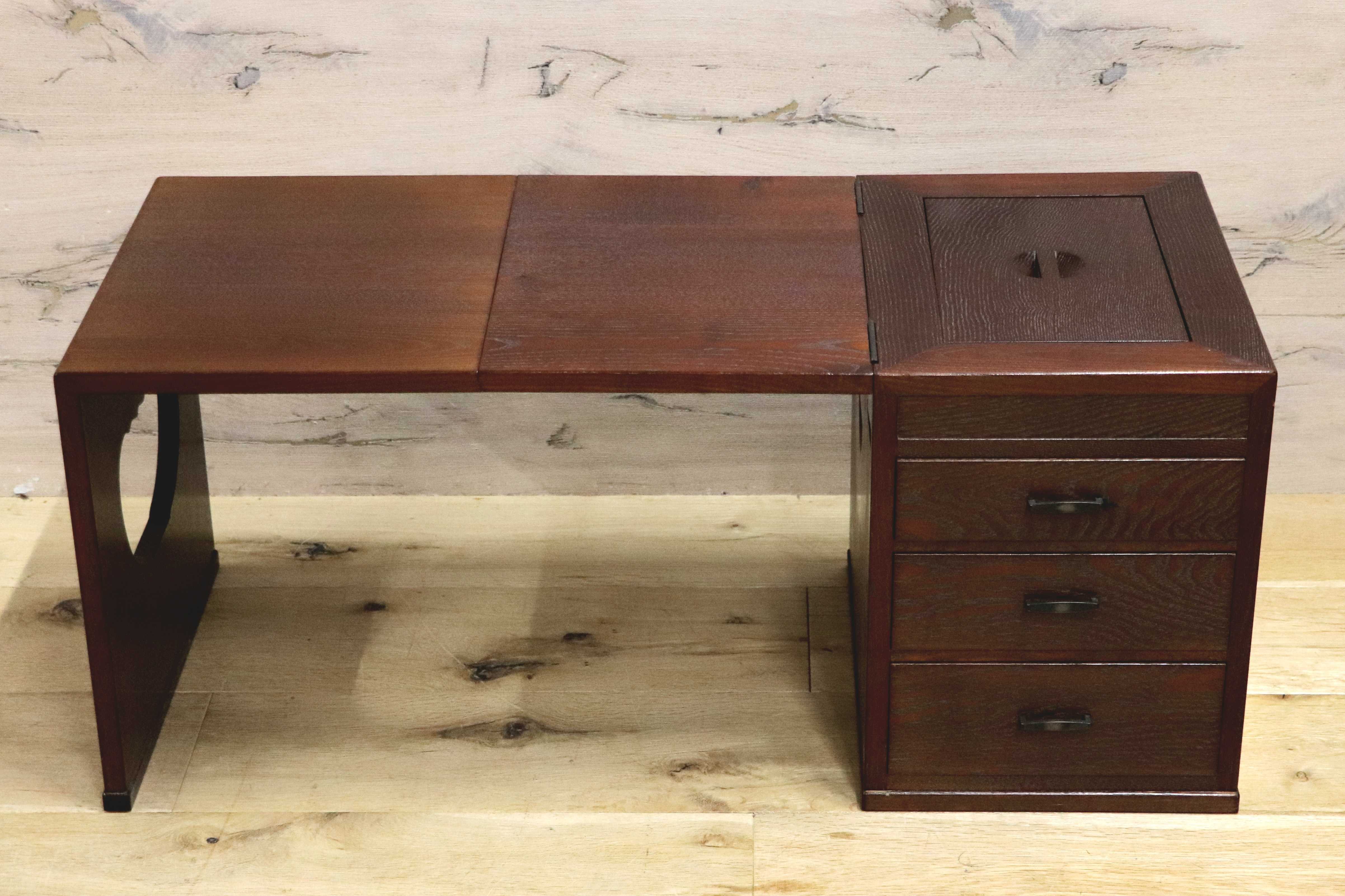 GMIH311A○折りたたみ式文机 座敷机 座卓 ローテーブル 作業台 和室 デスク 机 アンティーク