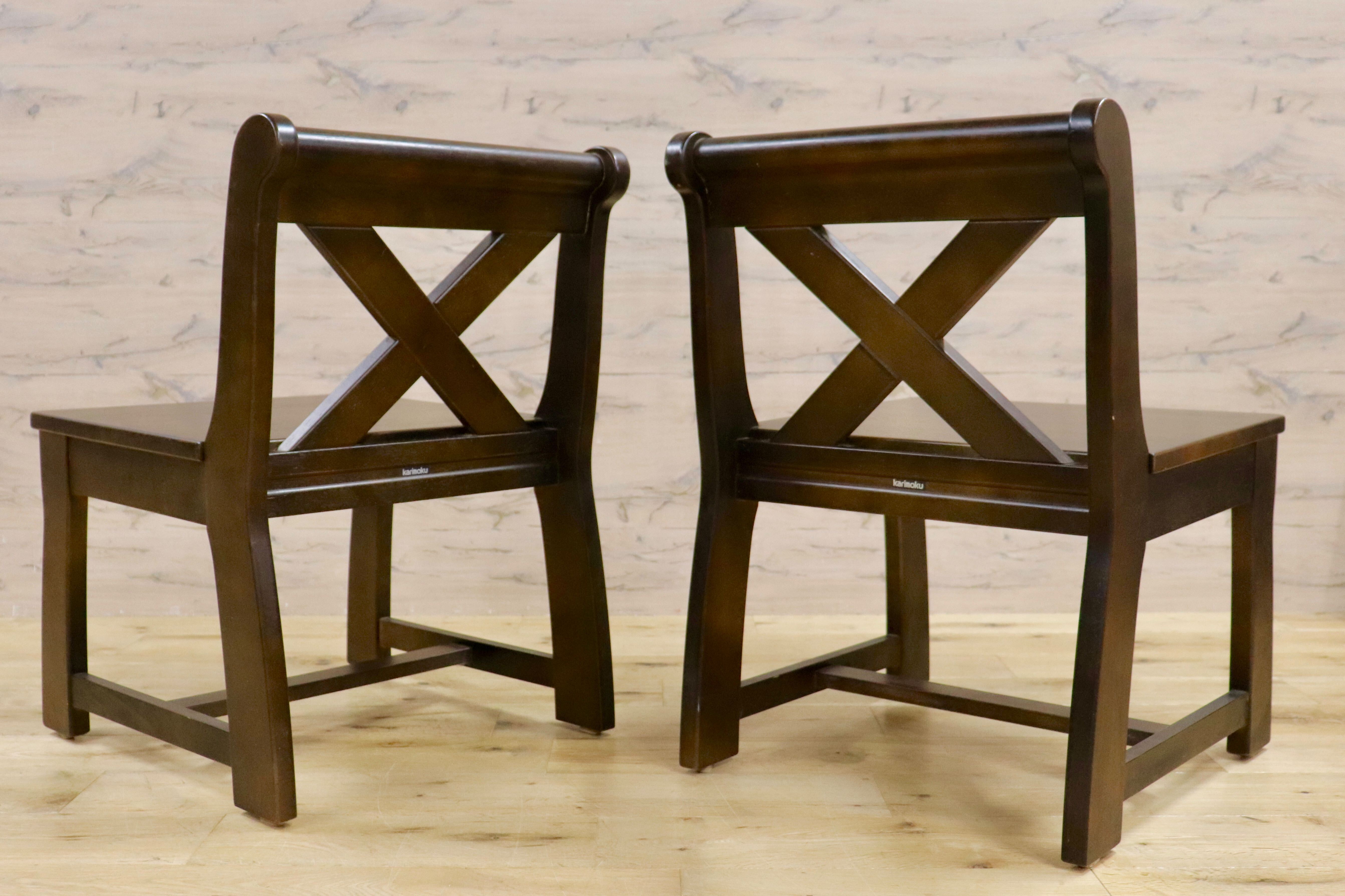 GMHK336A○karimoku / カリモク RUSTIC ルスティック ダイニングチェア 食卓椅子 カントリー 2脚セット ベンチ 国産家具