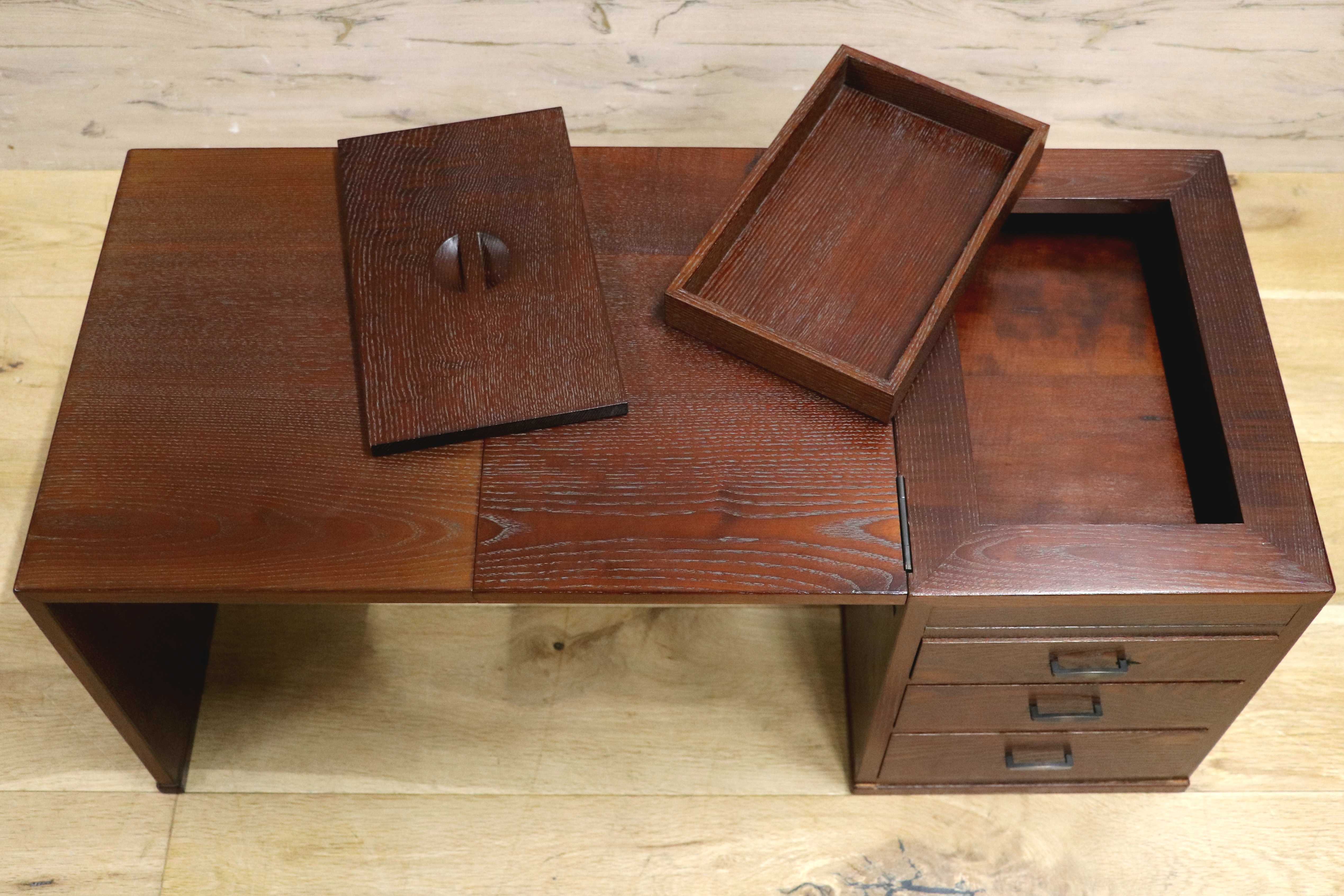 GMIH311A○折りたたみ式文机 座敷机 座卓 ローテーブル 作業台 和室 デスク 机 アンティーク