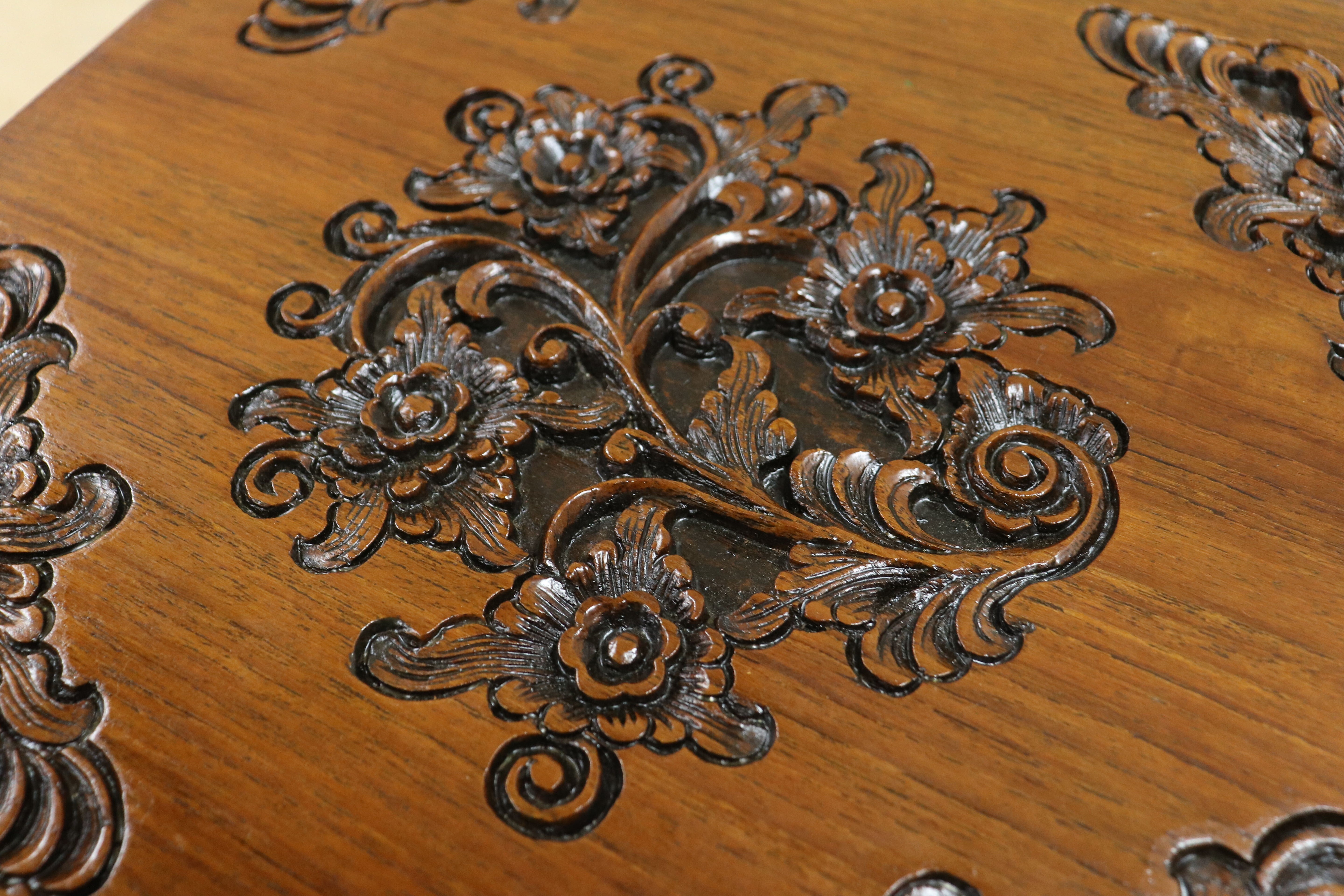 GMIK795A○木彫り 木製 花台 香炉台 サイドテーブル 飾り台 スツール アンティーク インテリア アジアン家具