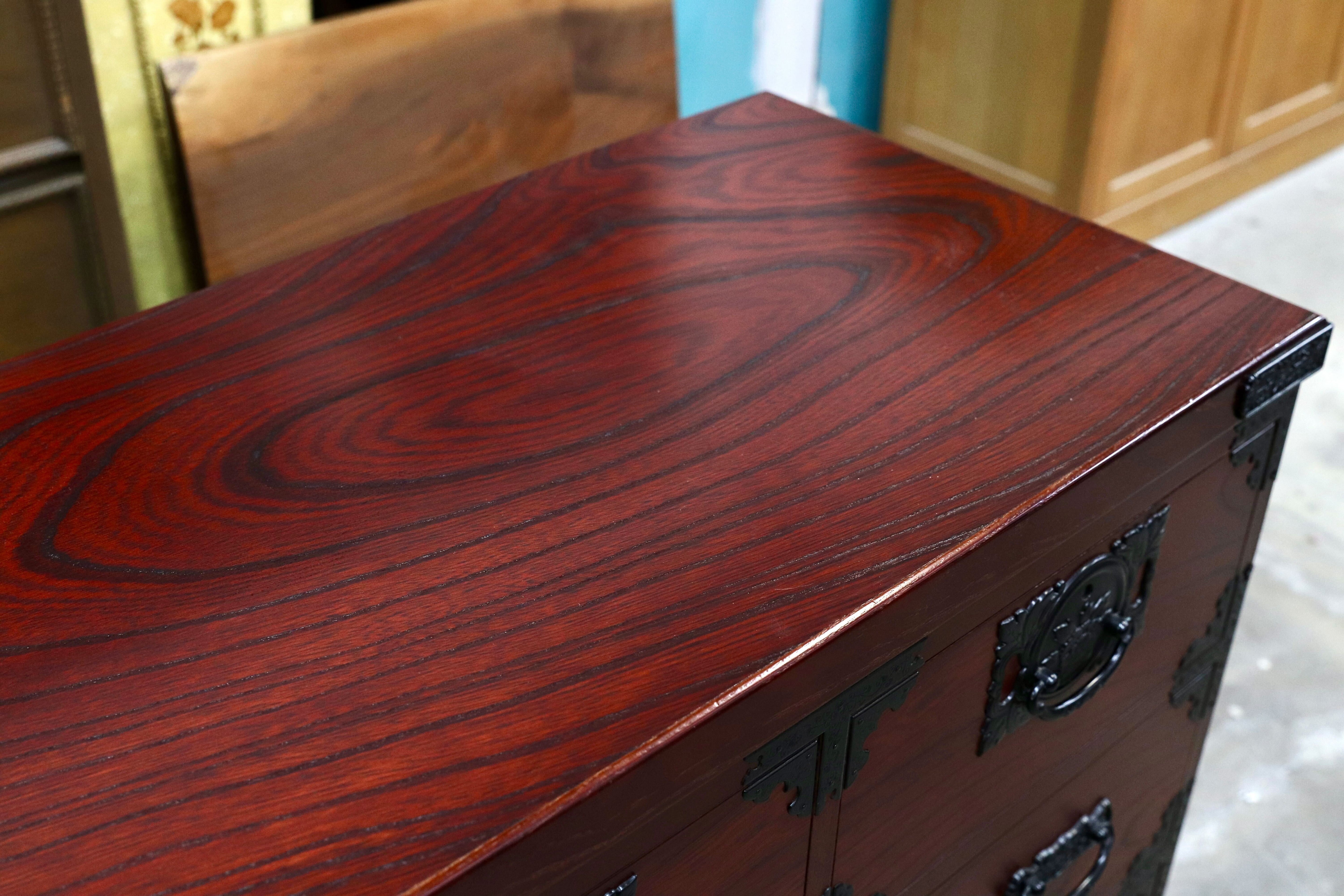 GMIH510○飛鳥工芸家具 欅箪笥 整理箪笥 和箪笥 民芸家具 4段箪笥 和家具 レトロ