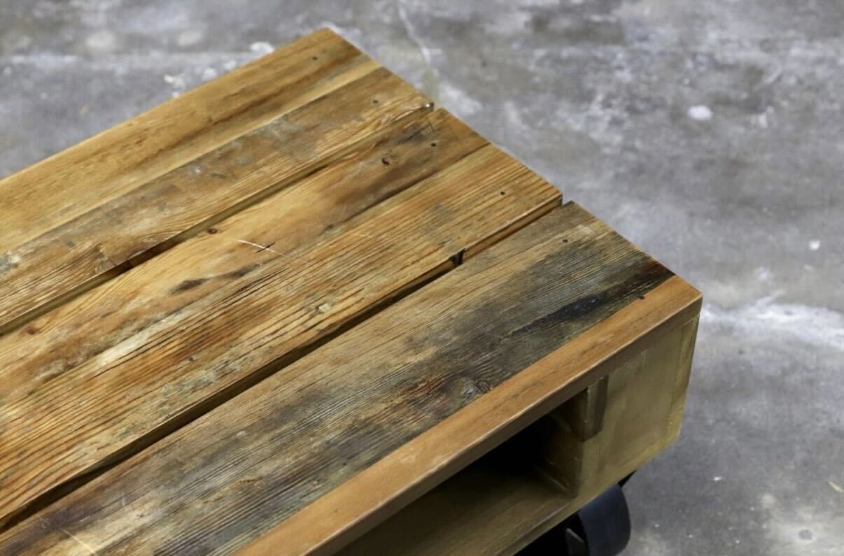 GMIK743○CRASH GATE / クラッシュゲート バンズ コーヒーテーブル センターテーブル リビングテーブル 古材 インダストリアル