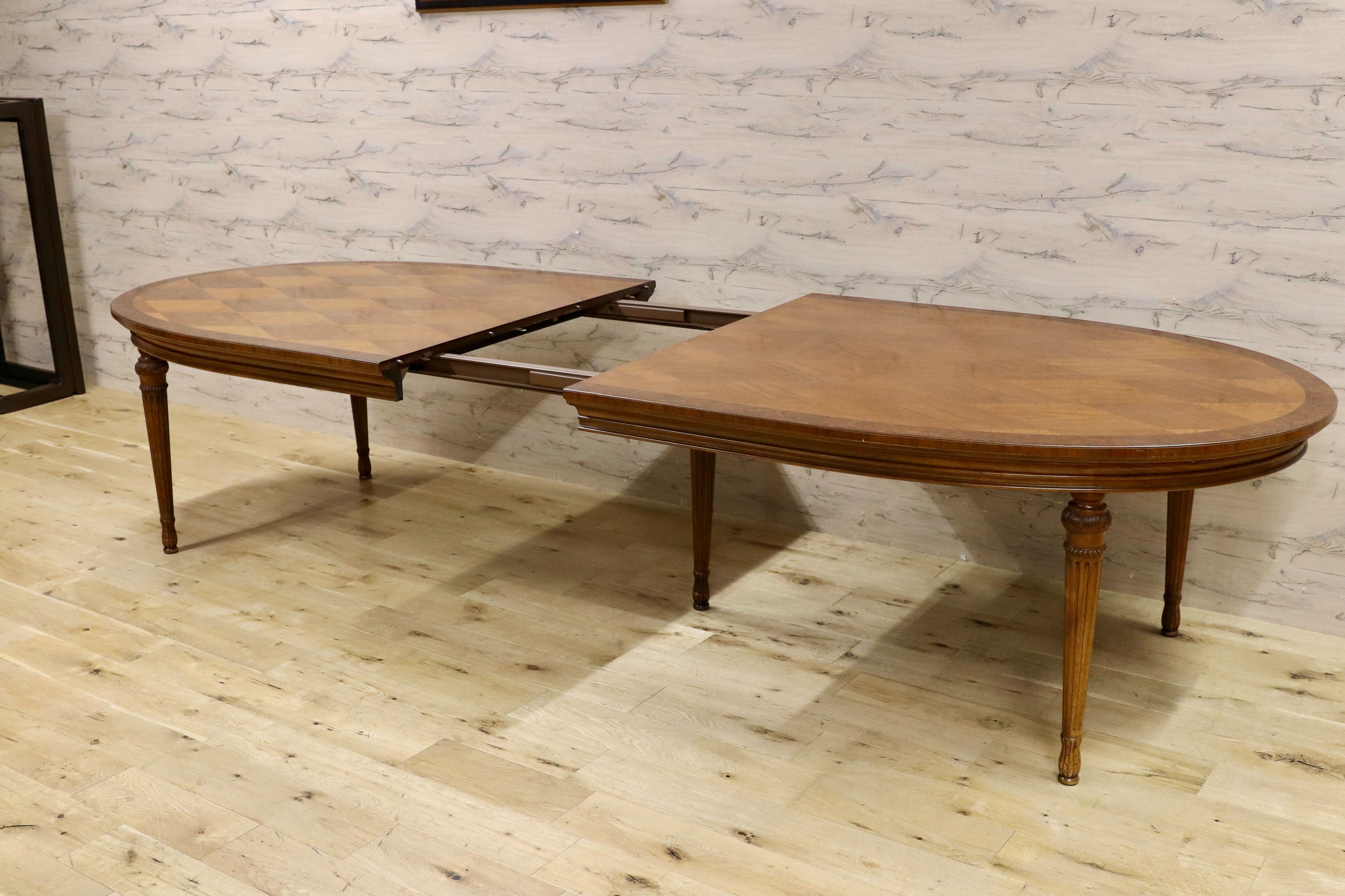 GMHK831○DREXEL HERITAGE / ドレクセルヘリテイジ 特大 エクステンション ダイニングテーブル 食卓テーブル クラシック 稀少 ※発送不可