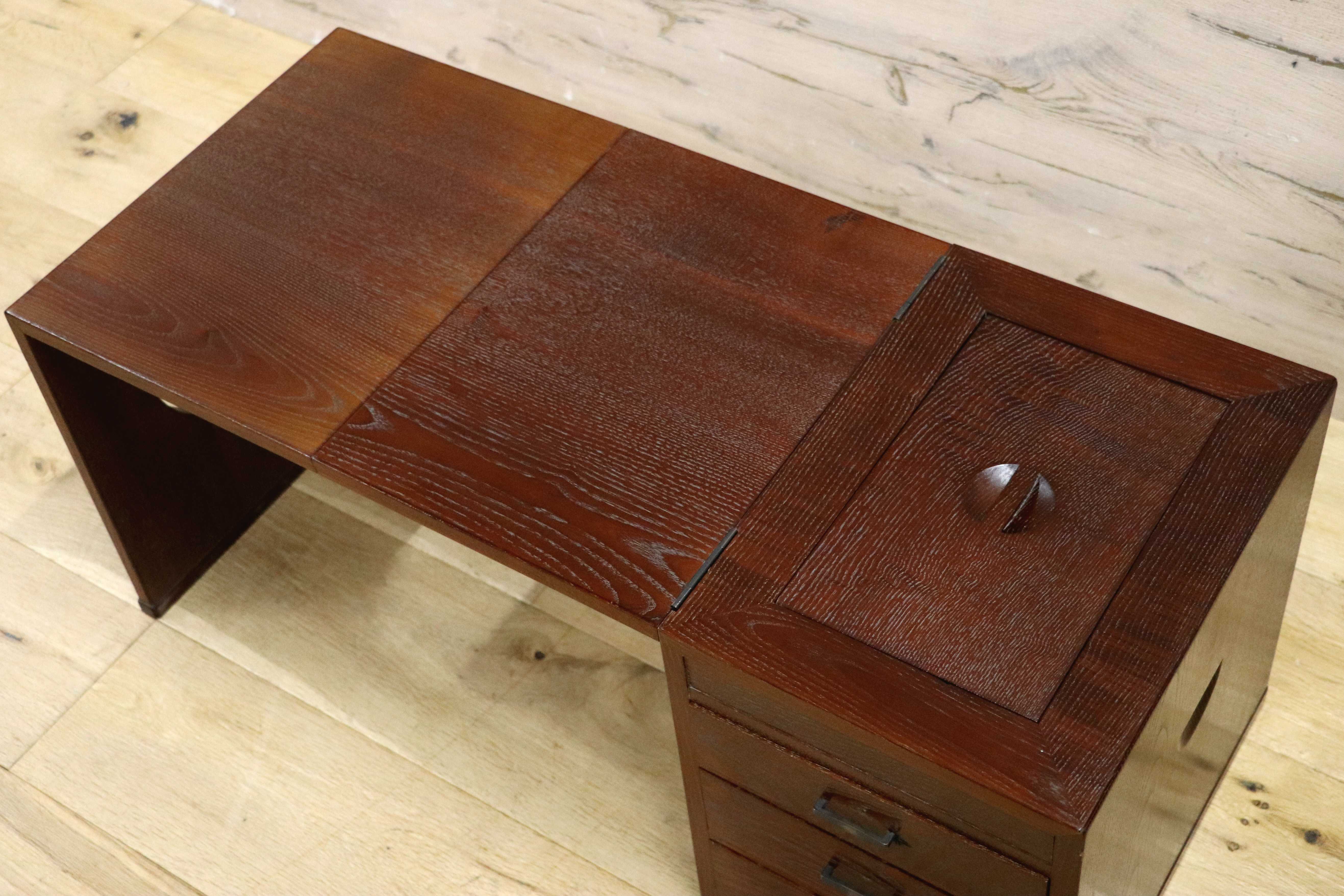 GMIH311A○折りたたみ式文机 座敷机 座卓 ローテーブル 作業台 和室 デスク 机 アンティーク