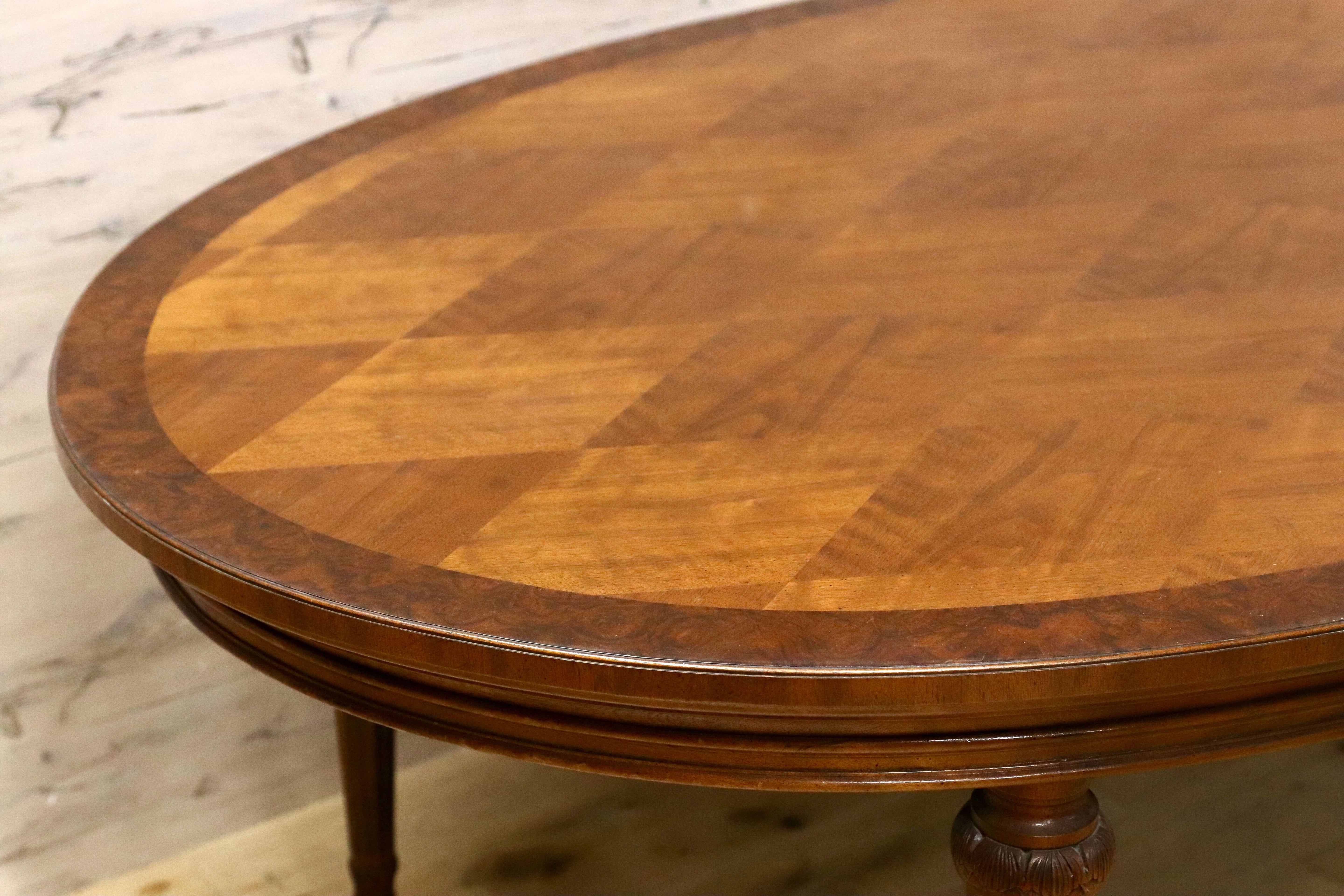 GMHK831○DREXEL HERITAGE / ドレクセルヘリテイジ 特大 エクステンション ダイニングテーブル 食卓テーブル クラシック 稀少 ※発送不可