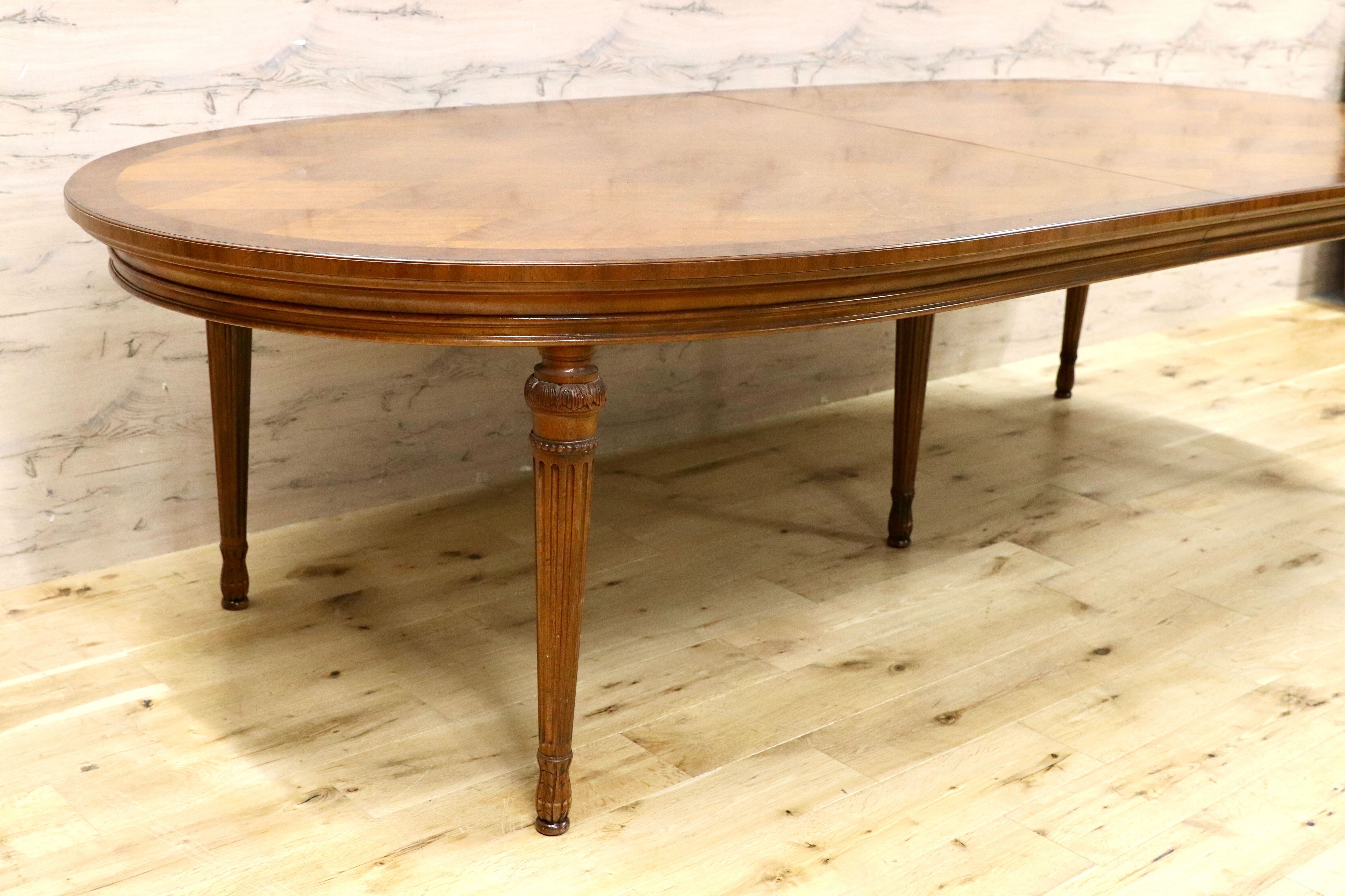 GMHK831○DREXEL HERITAGE / ドレクセルヘリテイジ 特大 エクステンション ダイニングテーブル 食卓テーブル クラシック 稀少 ※発送不可