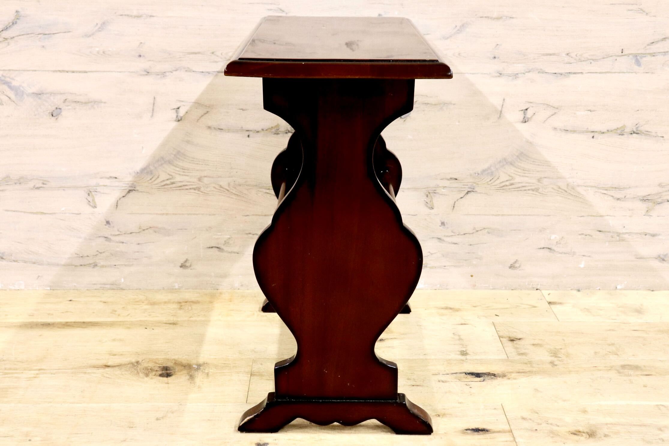 GMIK753I○クラシック マガジンラック サイドテーブル ヴィンテージ アンティーク調 ヨーロピアン 木製