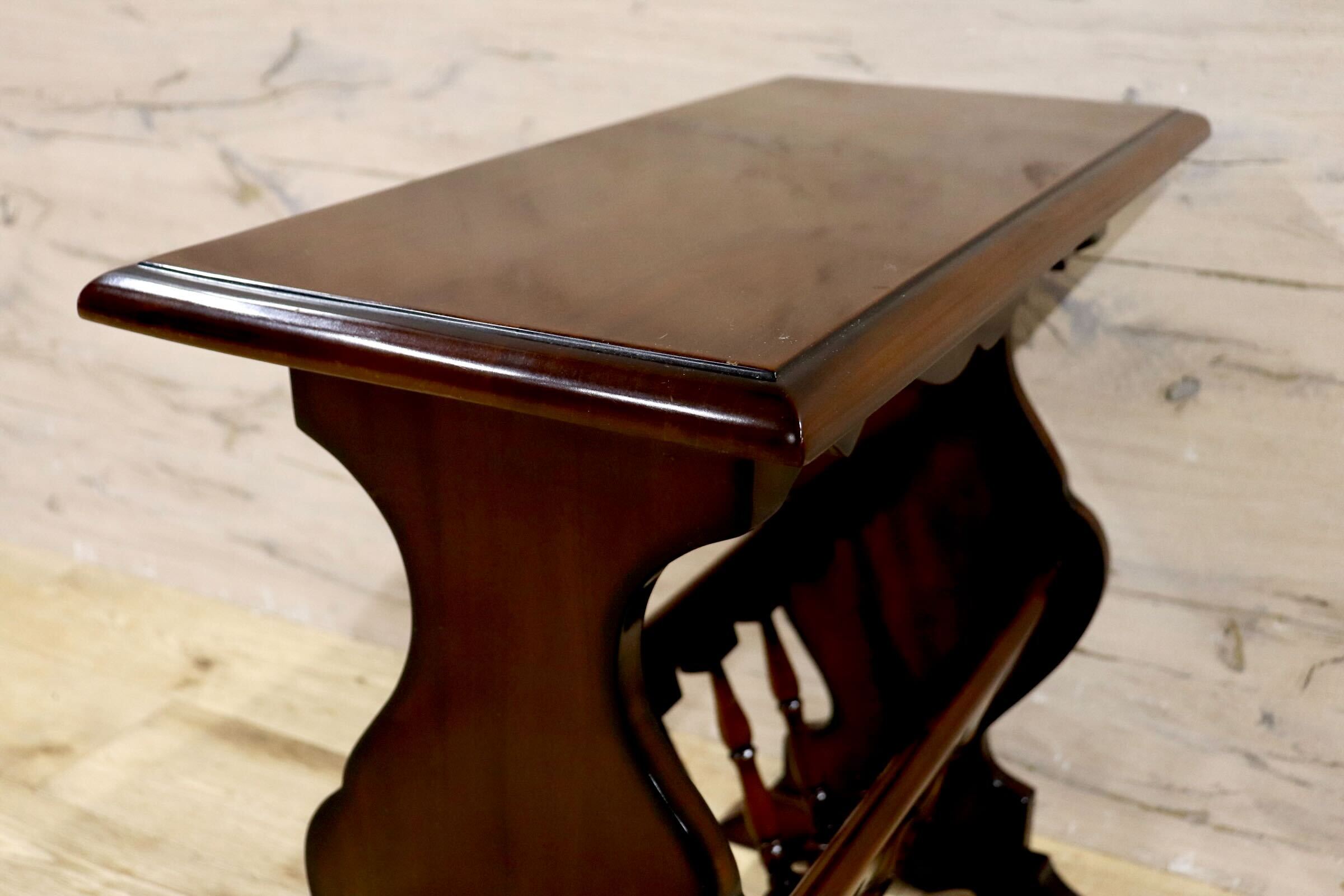 GMIK753I○クラシック マガジンラック サイドテーブル ヴィンテージ アンティーク調 ヨーロピアン 木製