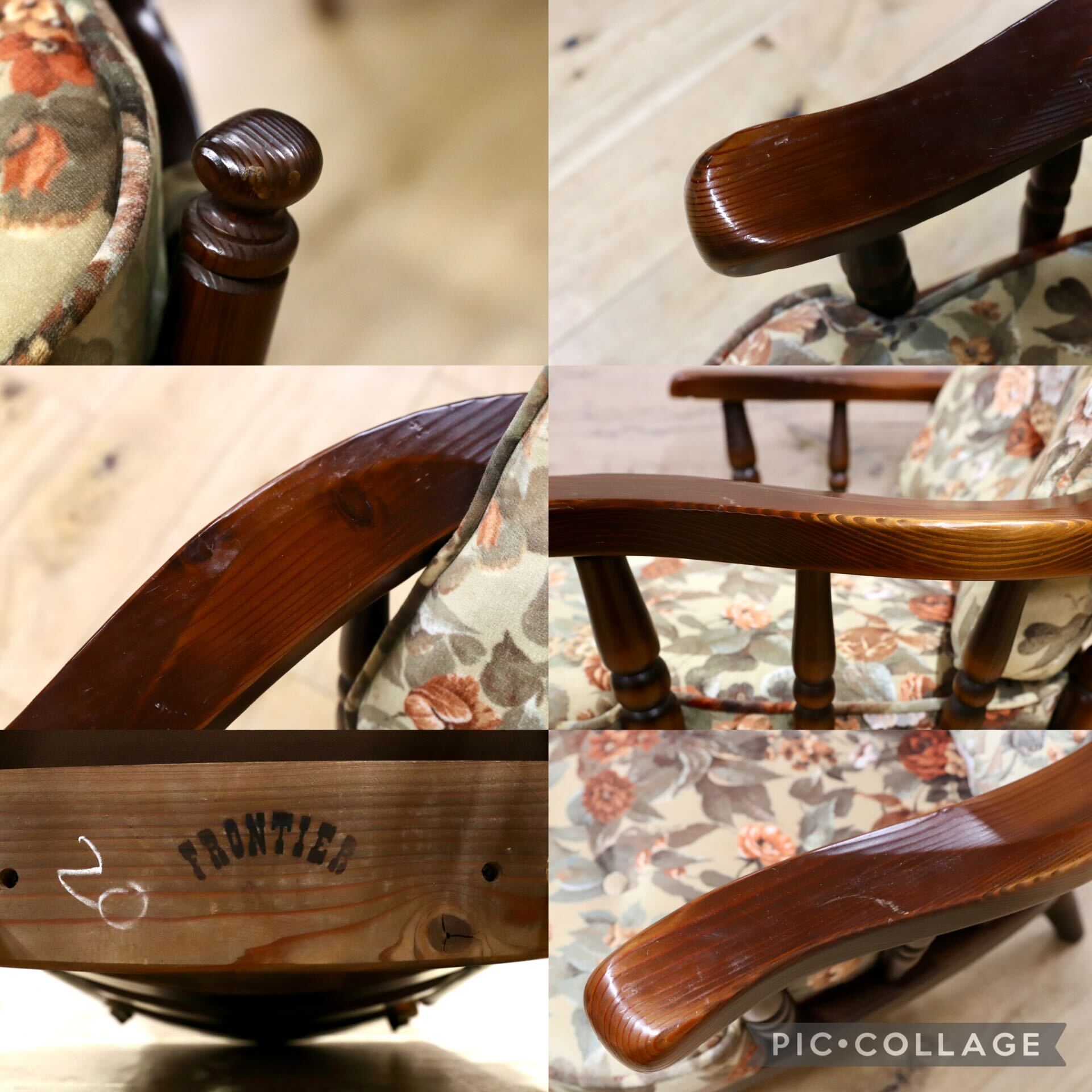 GMIS414A○飛騨産業 / HIDA キツツキ フロンティア アームチェア 椅子 1人掛けソファ ラウンジチェア 廃番 オールド カントリー 稀少