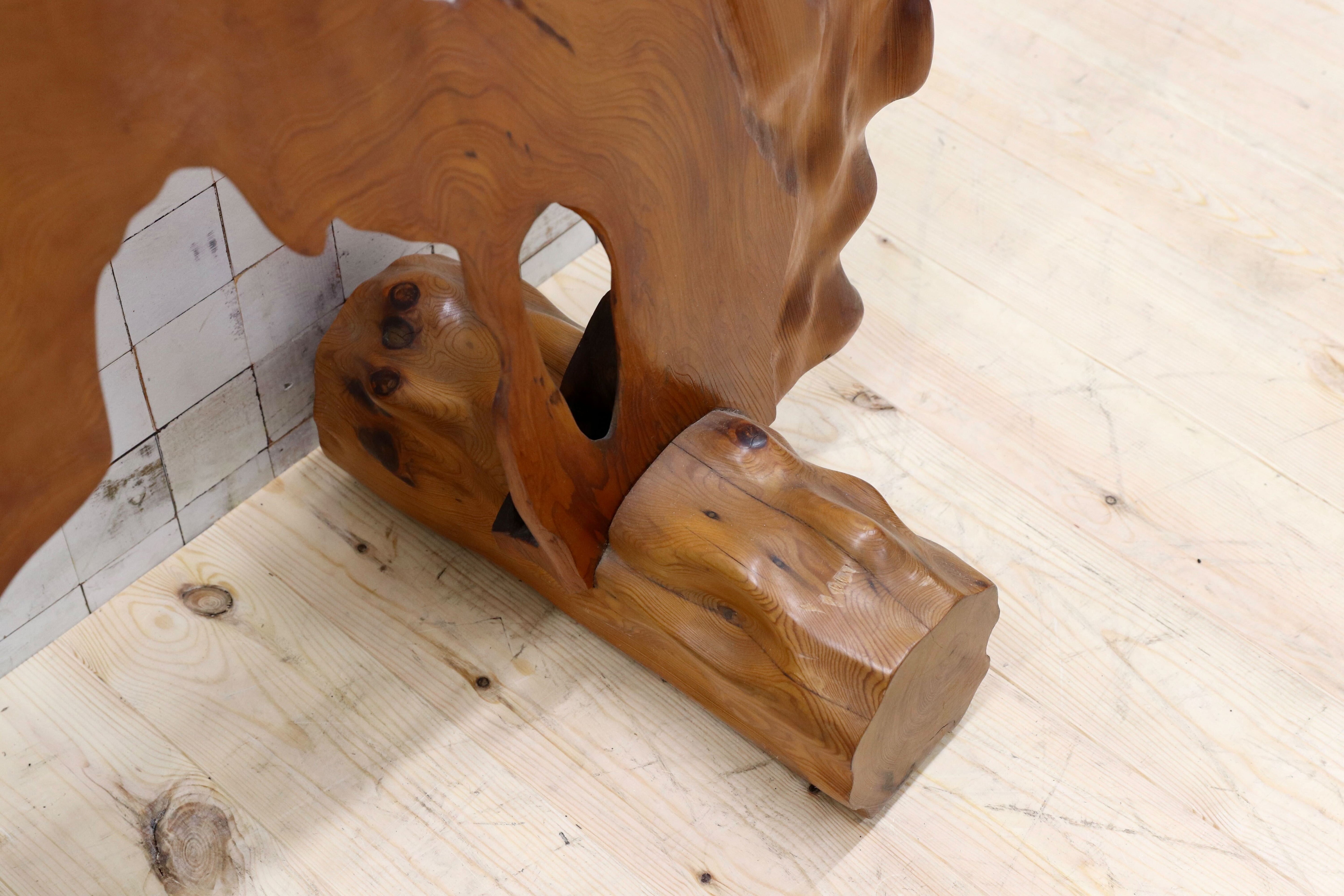 GMFS354○世界遺産屋久杉 衝立 パーテーション 和室飾 オブジェ 天然木 和家具 レトロ アンティーク 工芸品 変木 インテリア