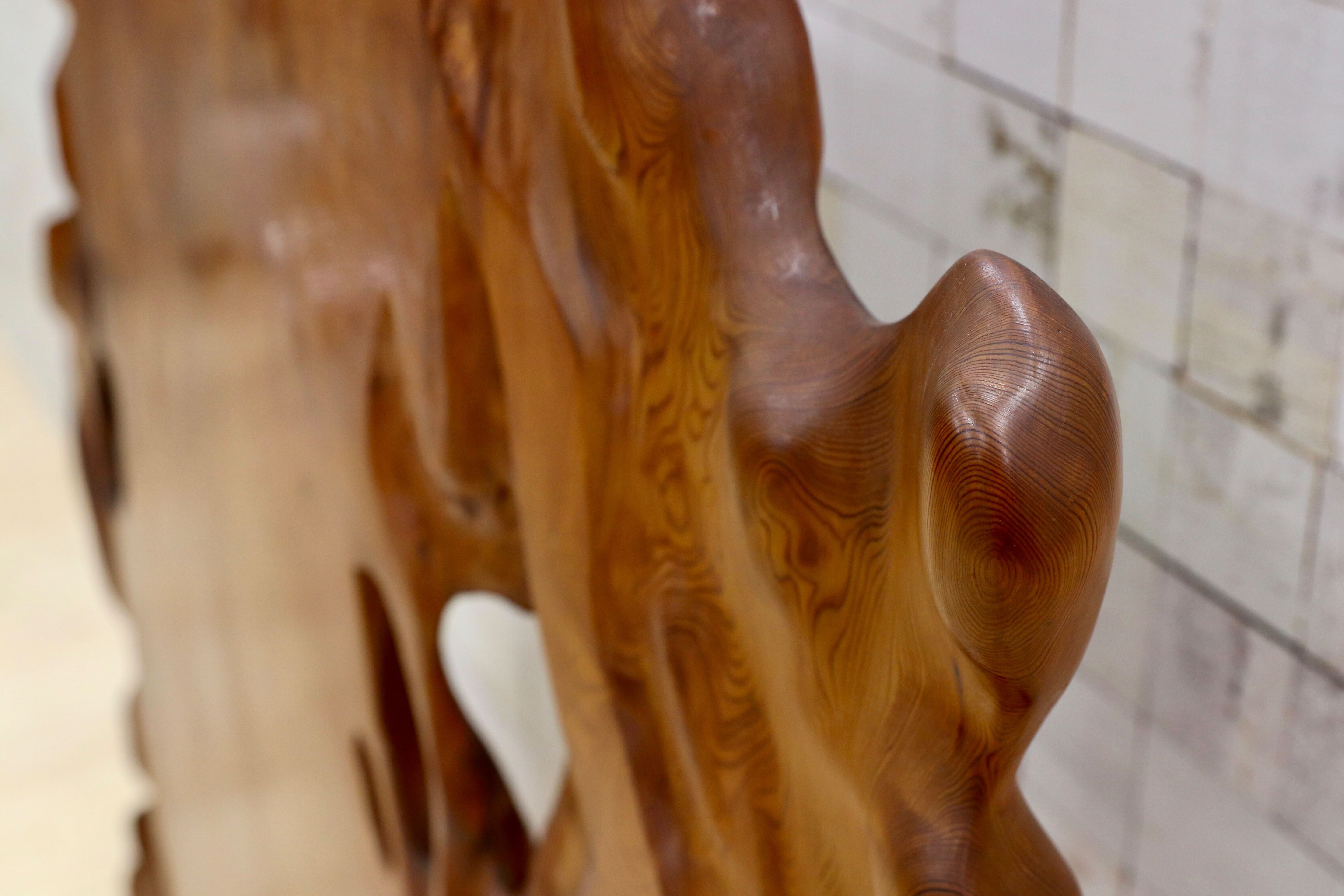 GMFS354○世界遺産屋久杉 衝立 パーテーション 和室飾 オブジェ 天然木 和家具 レトロ アンティーク 工芸品 変木 インテリア