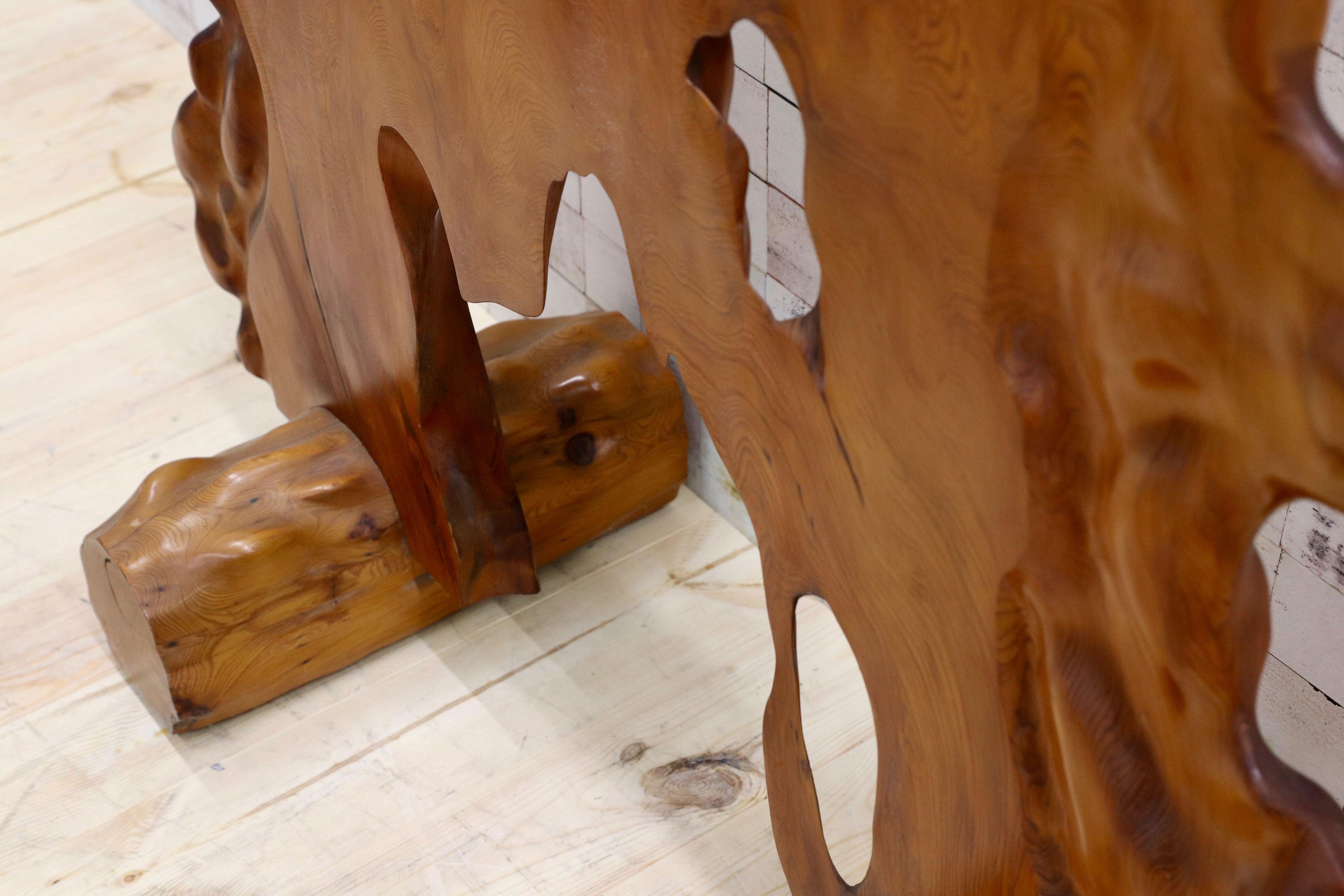 GMFS354○世界遺産屋久杉 衝立 パーテーション 和室飾 オブジェ 天然木 和家具 レトロ アンティーク 工芸品 変木 インテリア